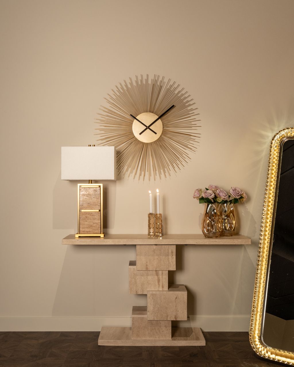 Glasleuchter ZOFIA gold