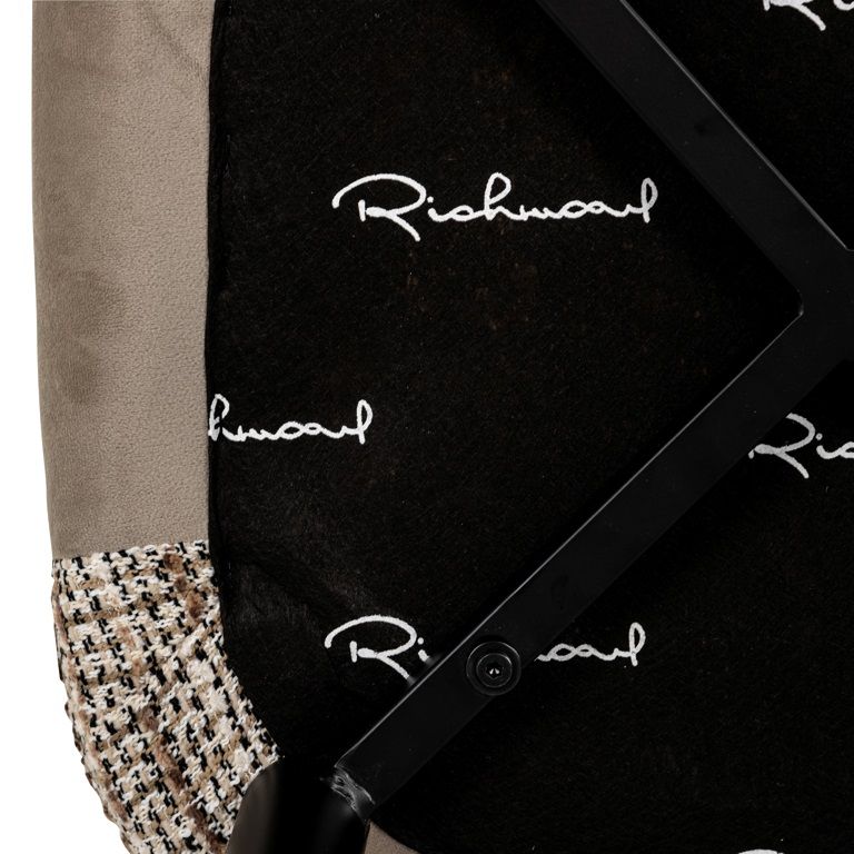 Beige barhocker TABITHA met zwarte basis