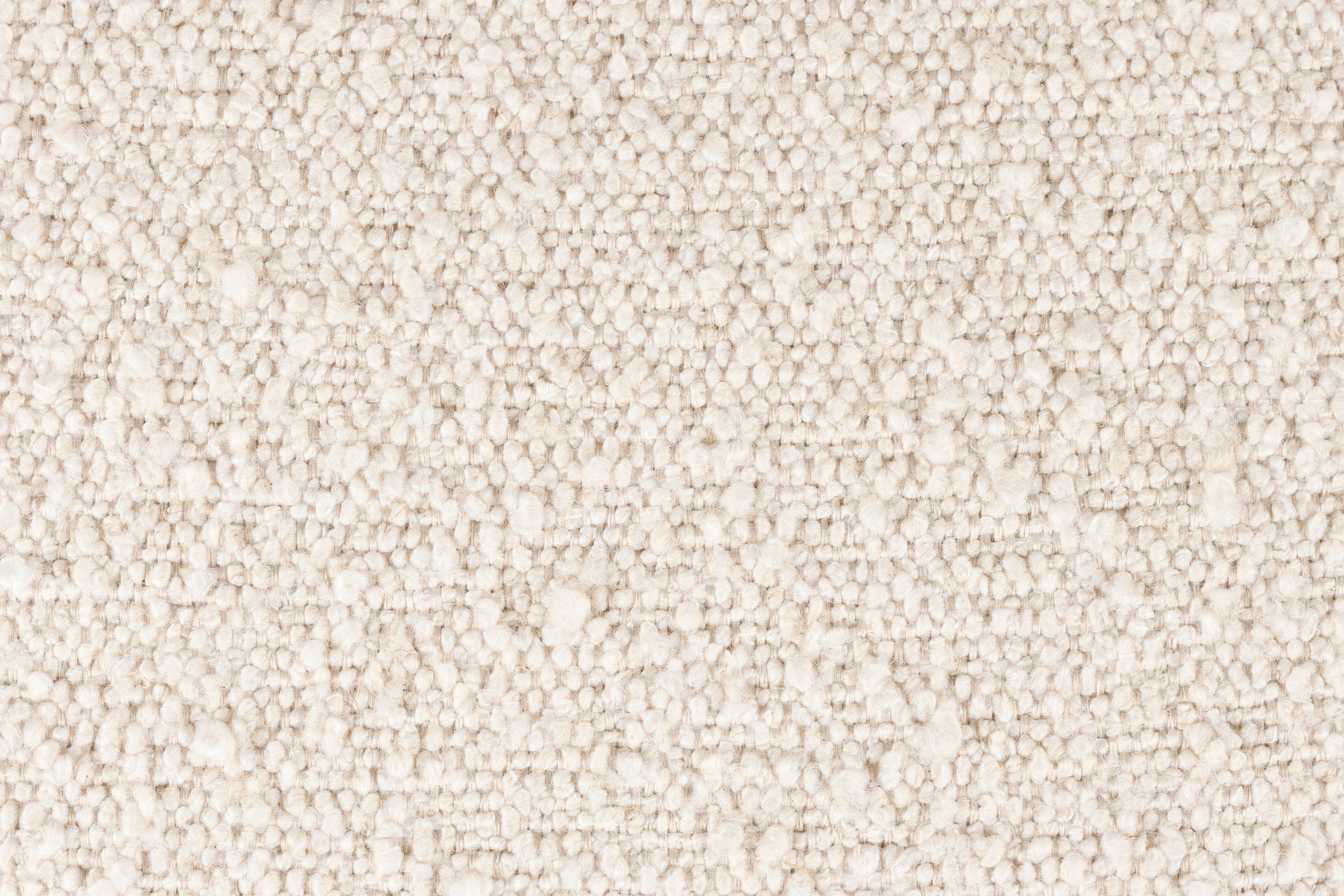 Stoel met armleuningen JOLIEN witte boucle met zwarte basis