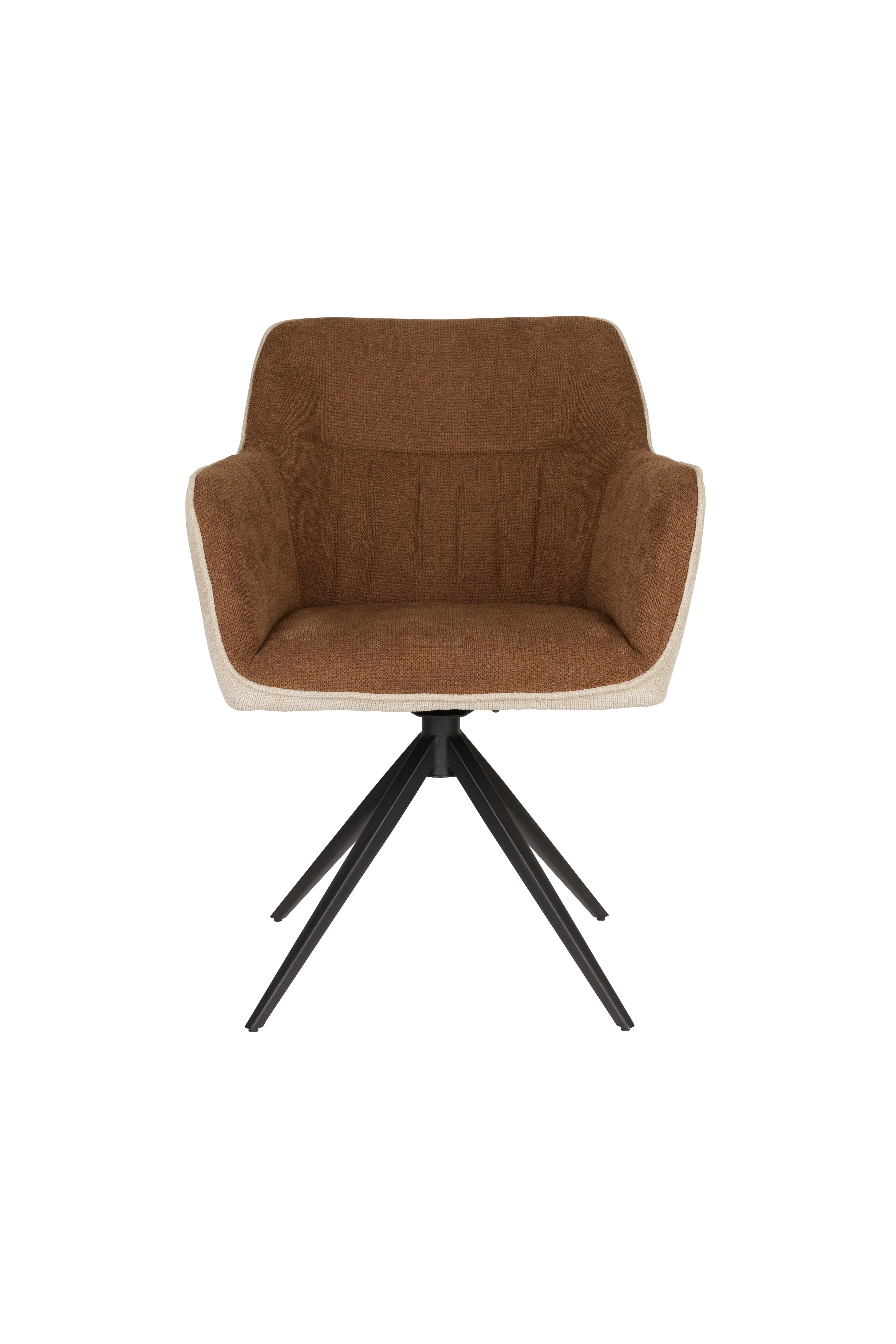 DALEY chair brown with beige