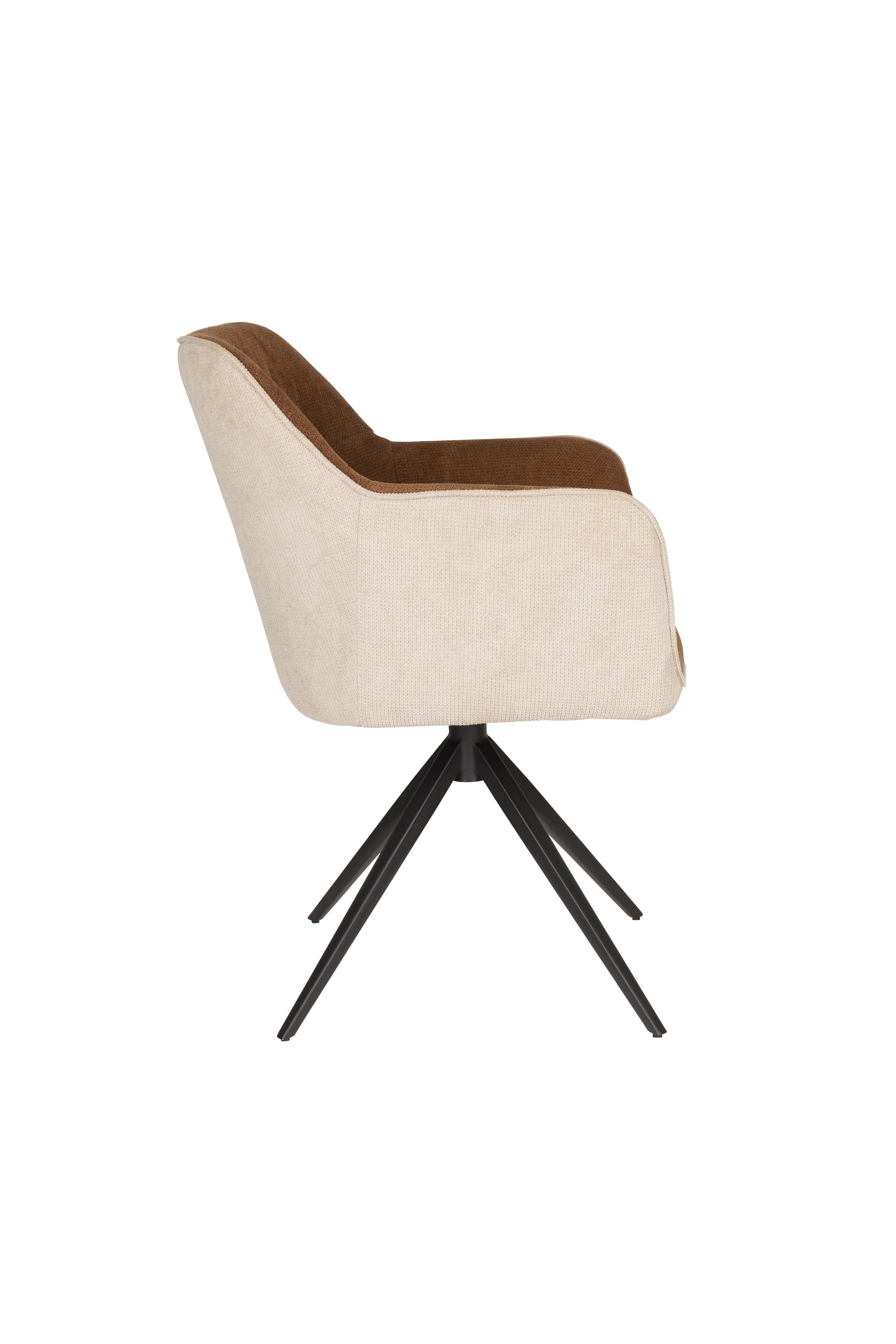 DALEY chair brown with beige