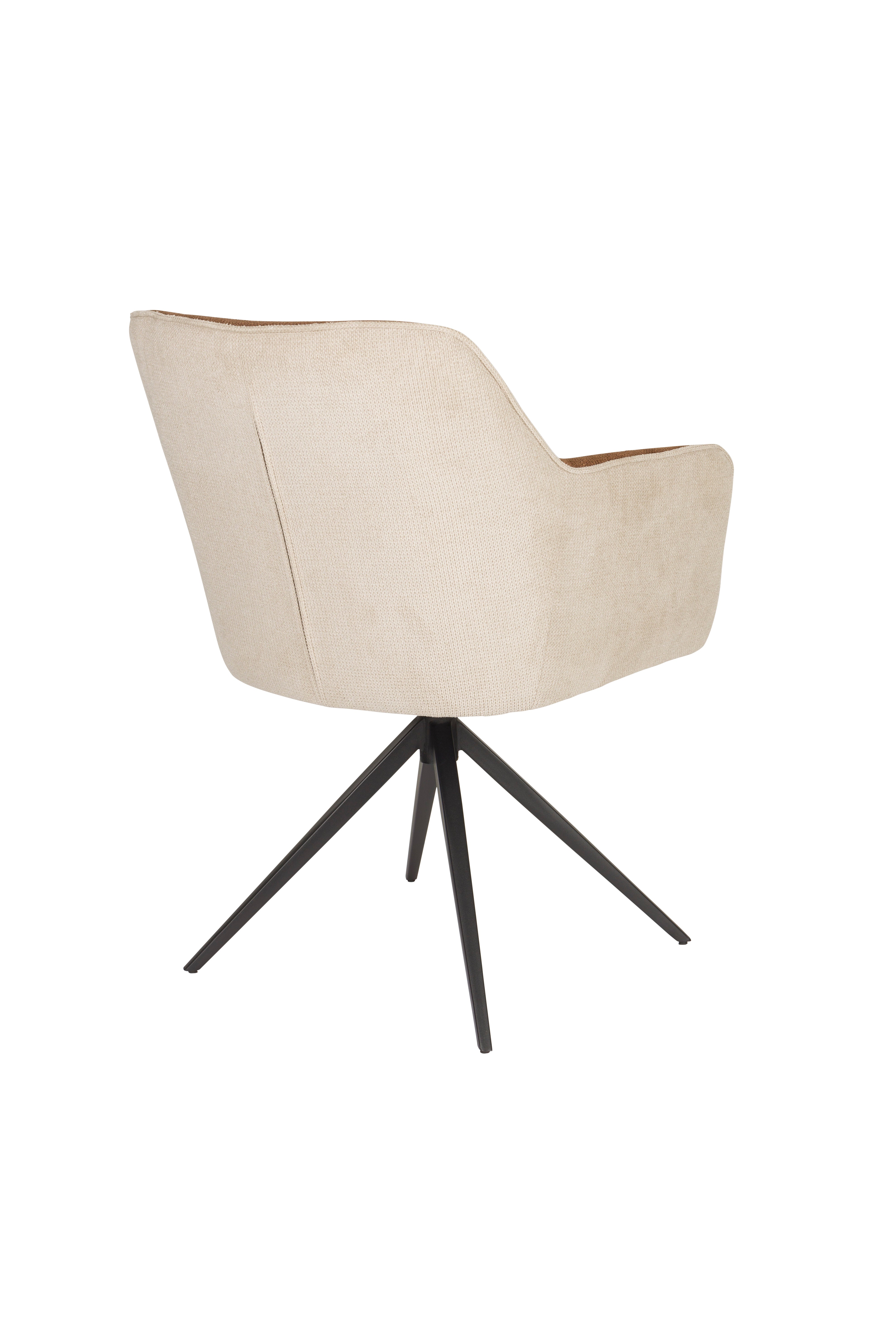 DALEY chair brown with beige