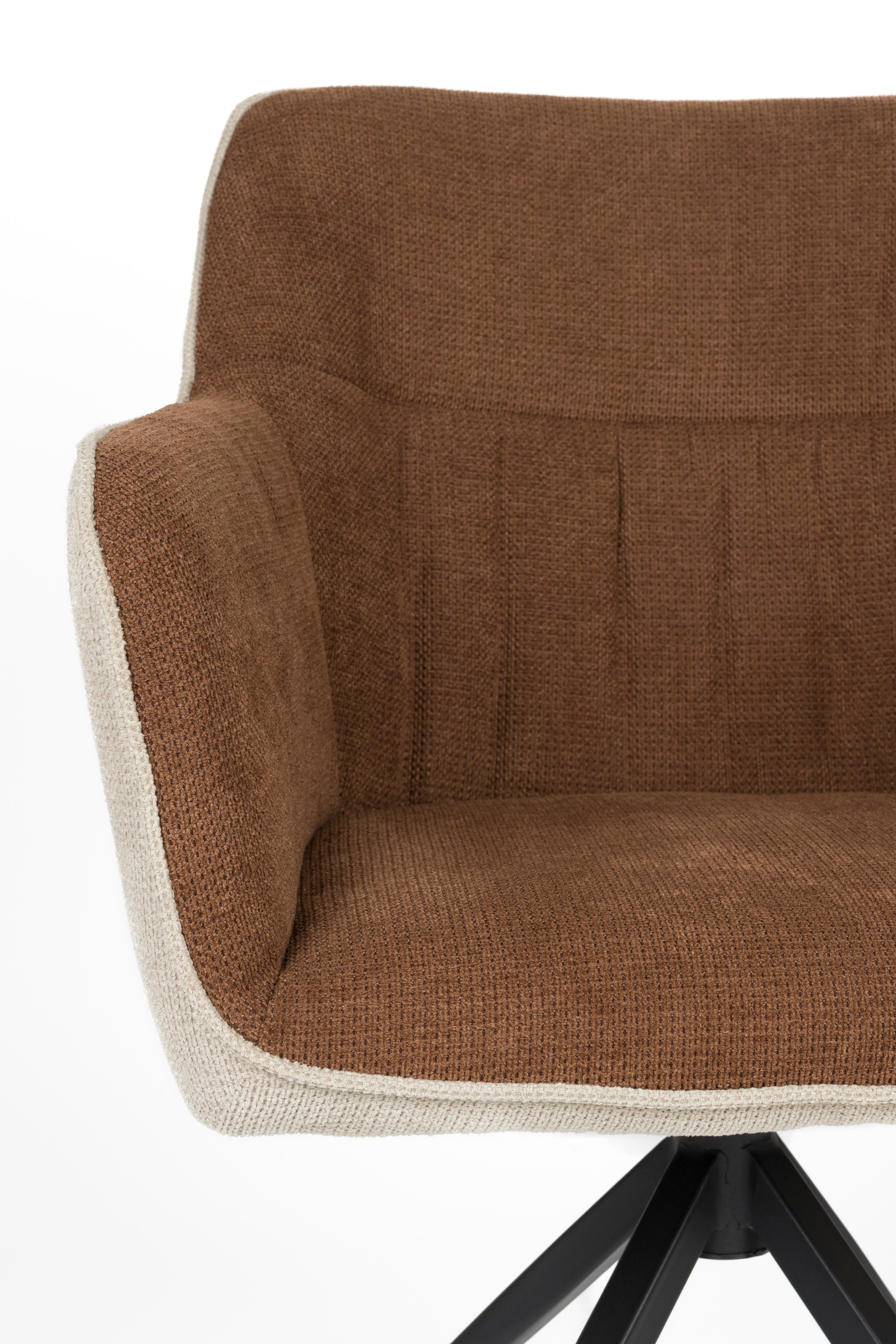 DALEY chair brown with beige