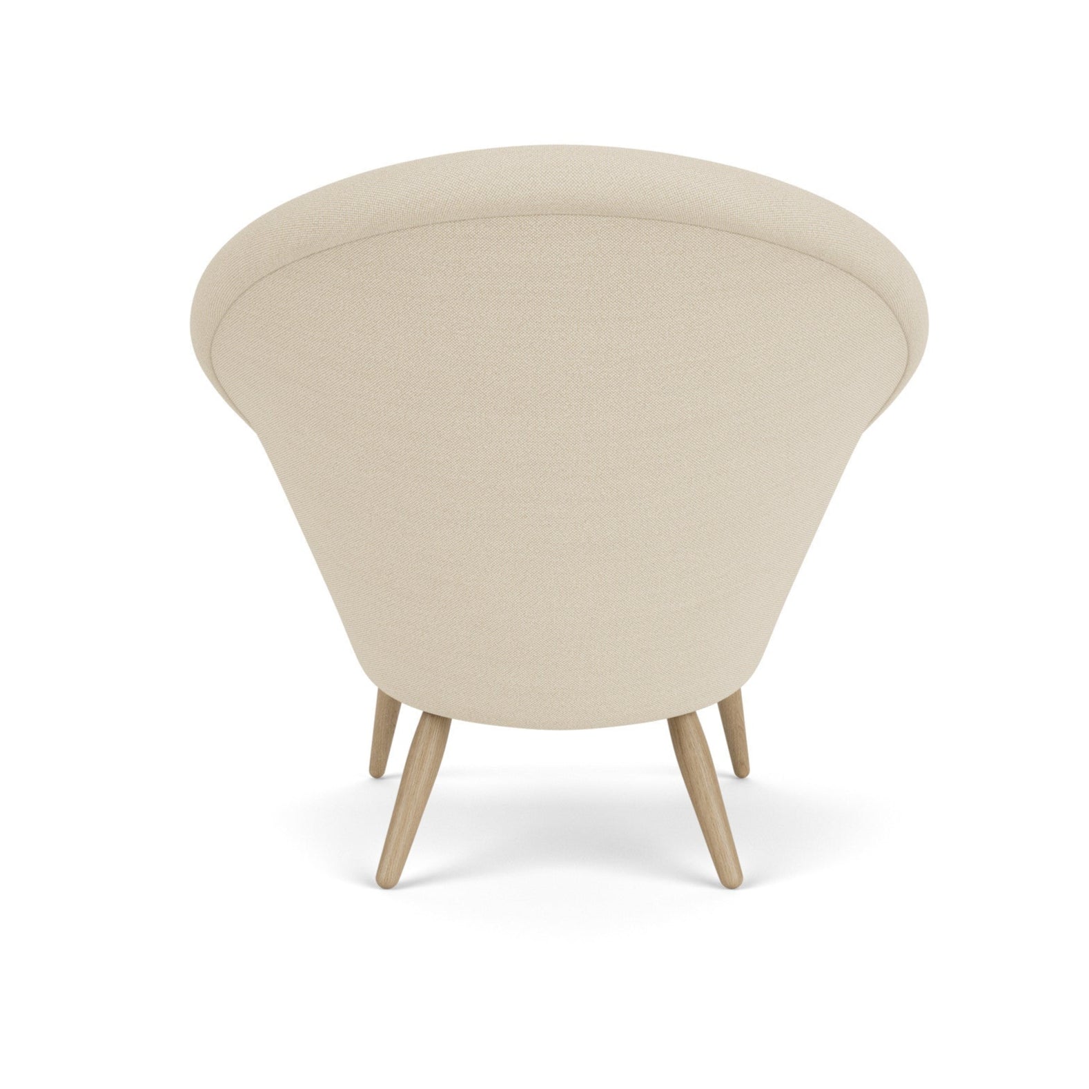 Beige ODA fauteuil met eiken basis