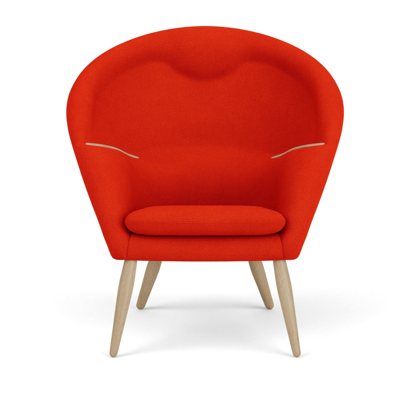 ODA Armchair Red with Oak Base