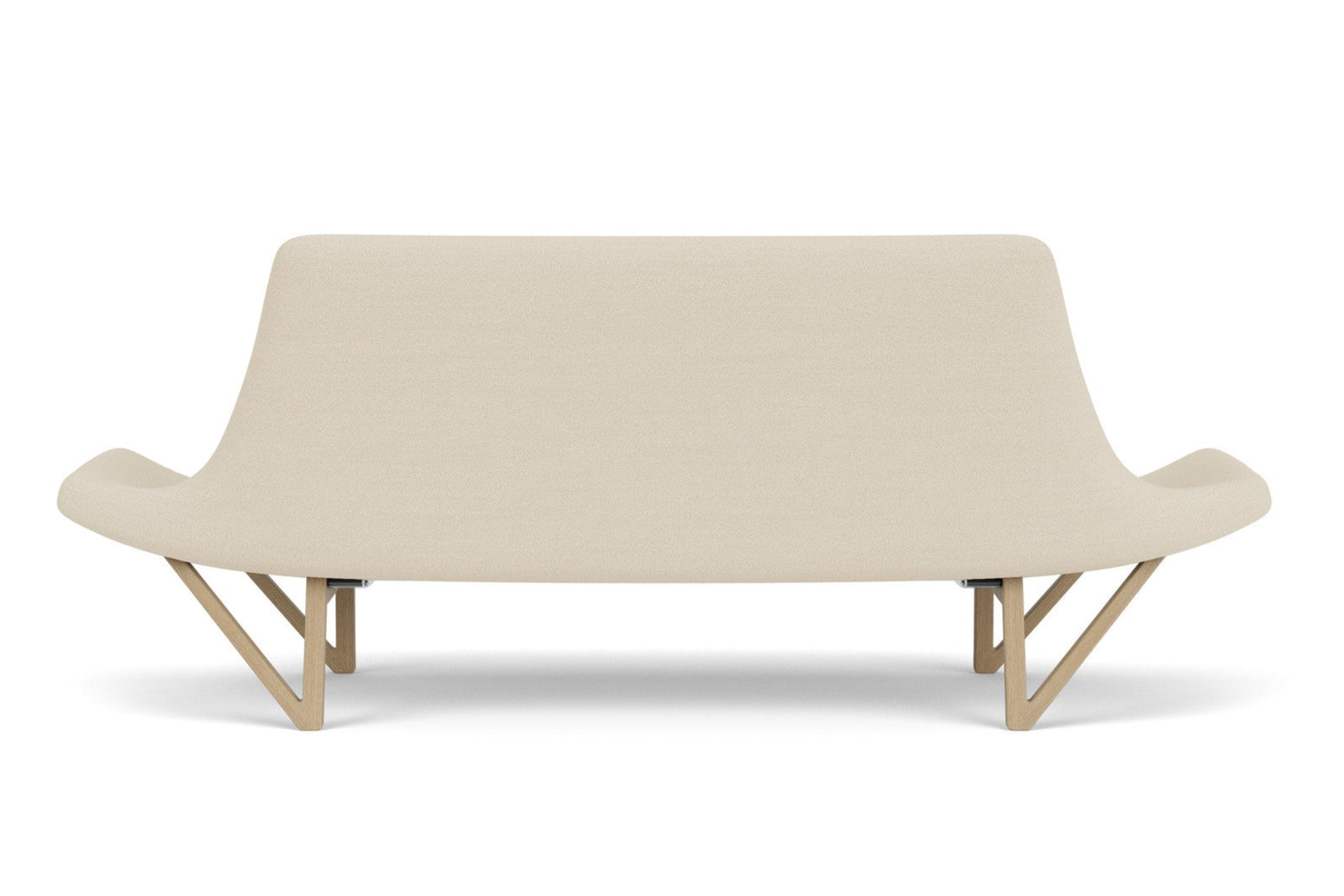 Sofa PAGODE creme mit Eichenbasis