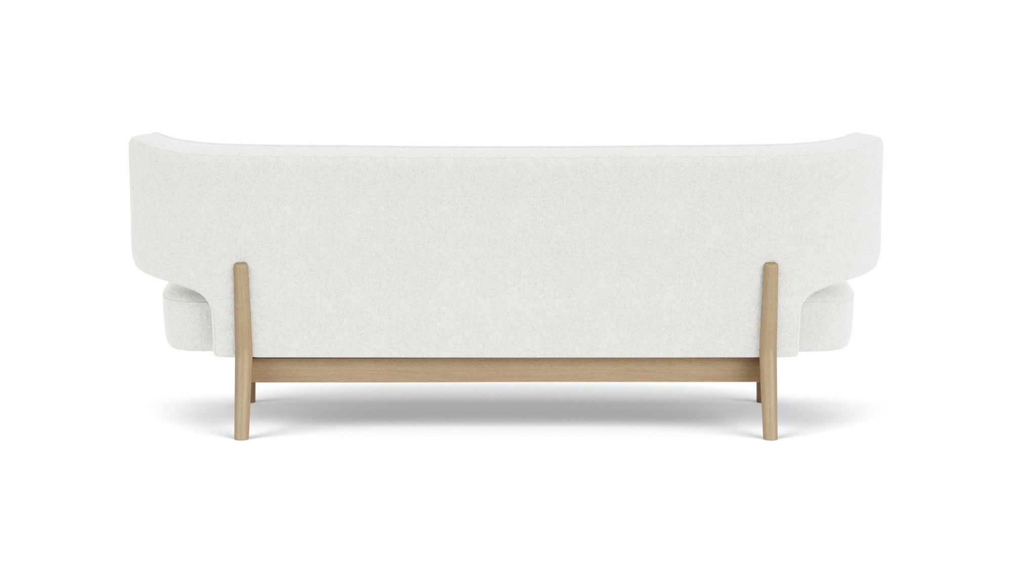 Sofa 2-sitzig RADIOHUS hellgrau mit Eichenbasis