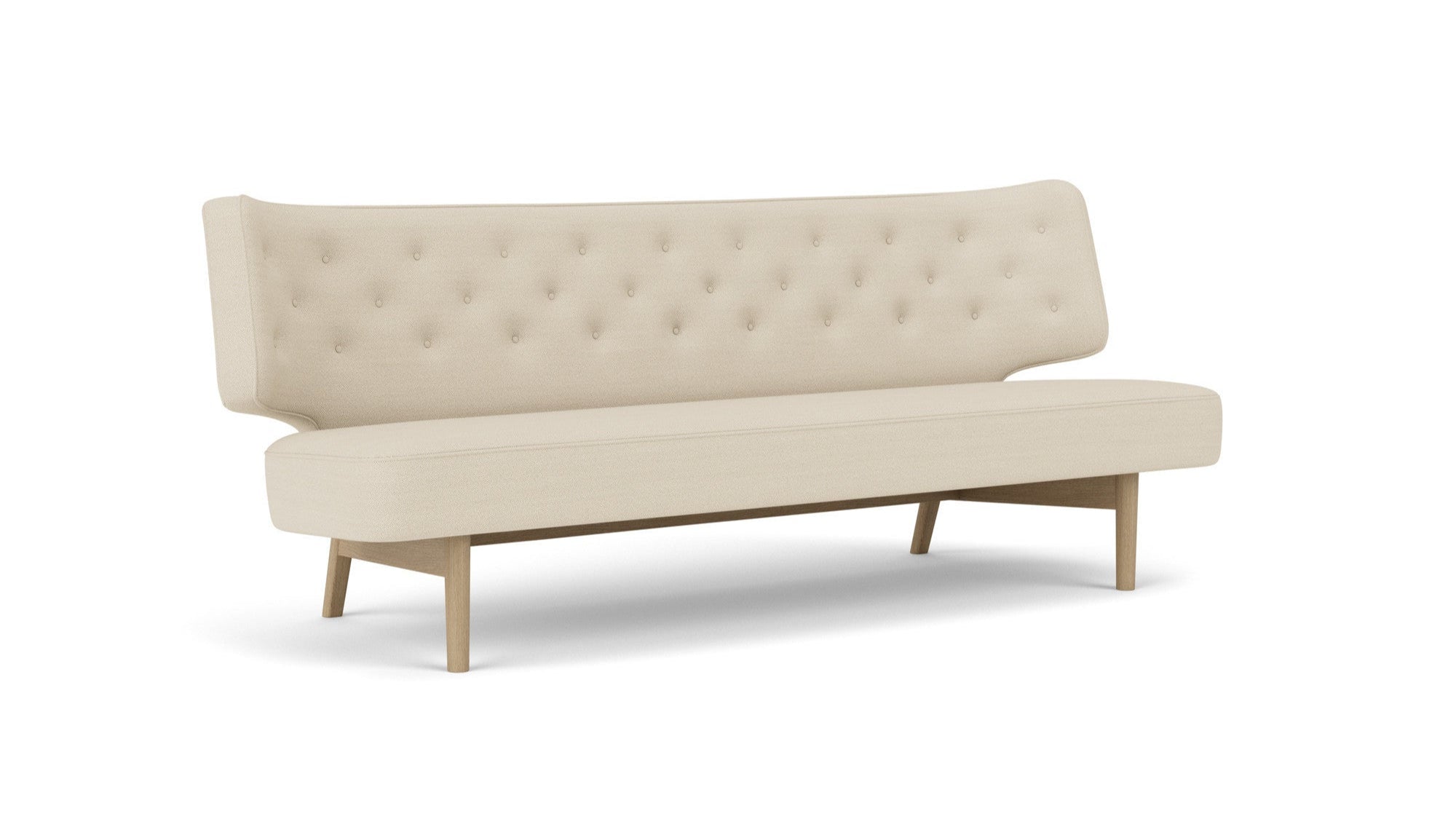 Sofa 2-zits RADIOHUS beige met eiken basis