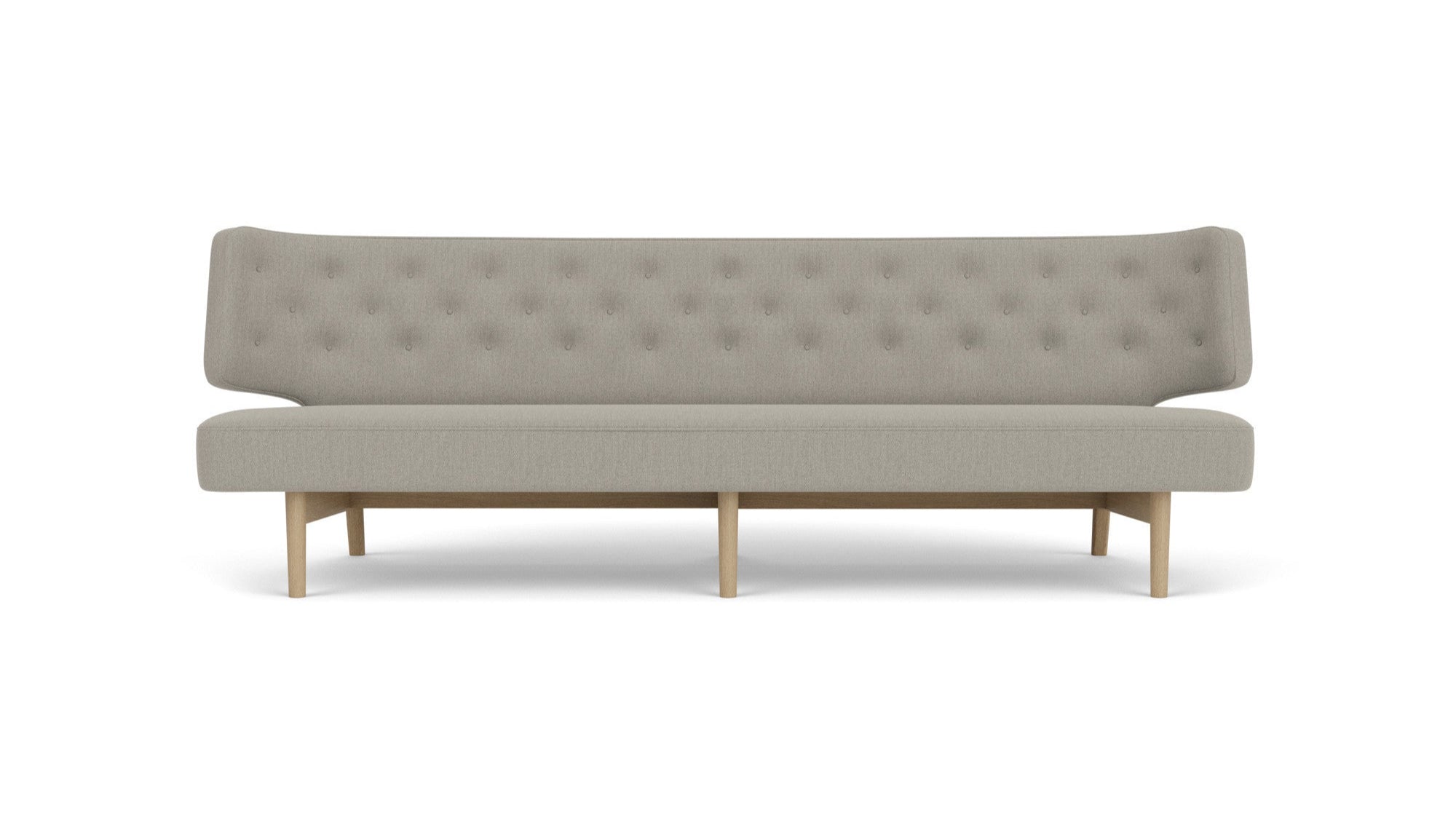 3-seater Sofa RADIOHUS gray with oak base