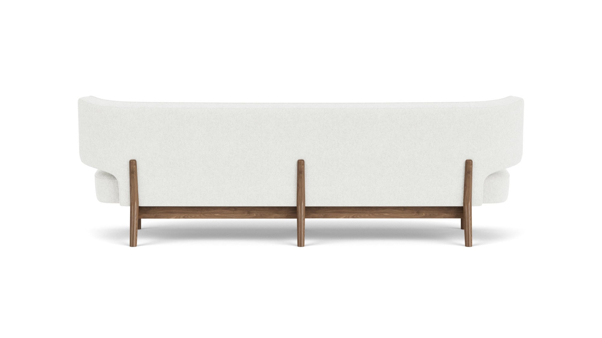 3-seater Sofa RADIOHUS light gray with walnut base