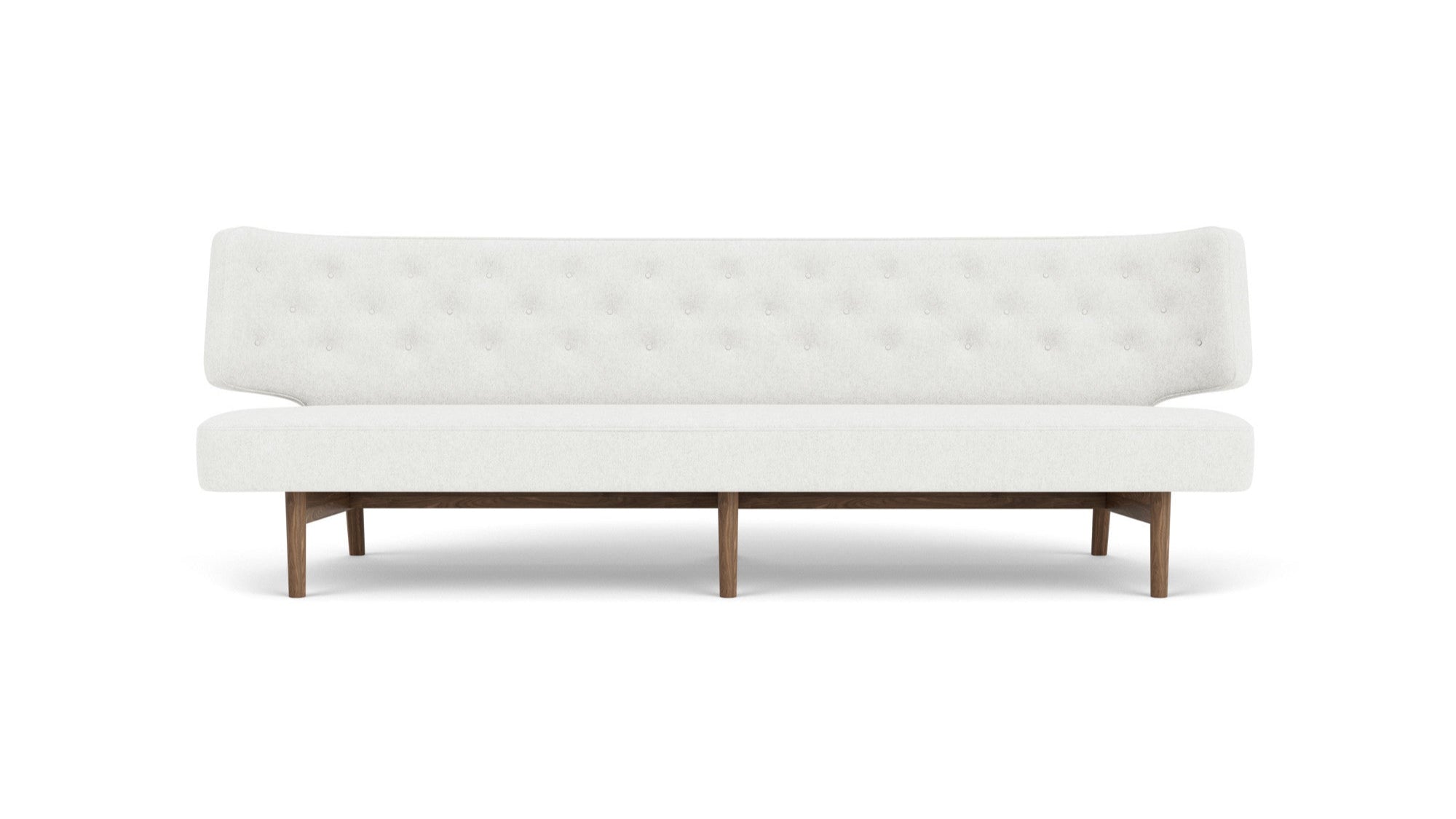 3-seater Sofa RADIOHUS light gray with walnut base