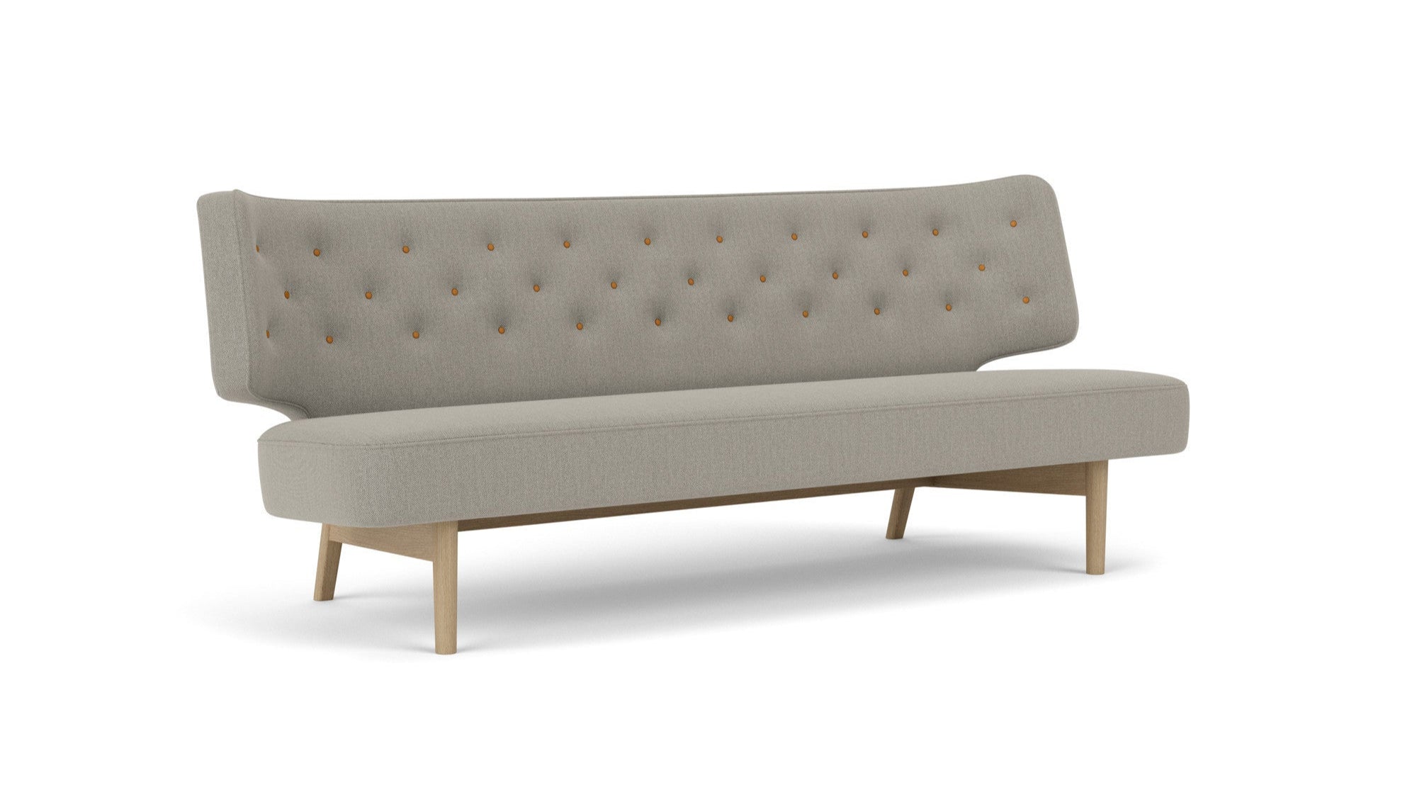 Sofa 2-zits RADIOHUS grijs met eiken basis