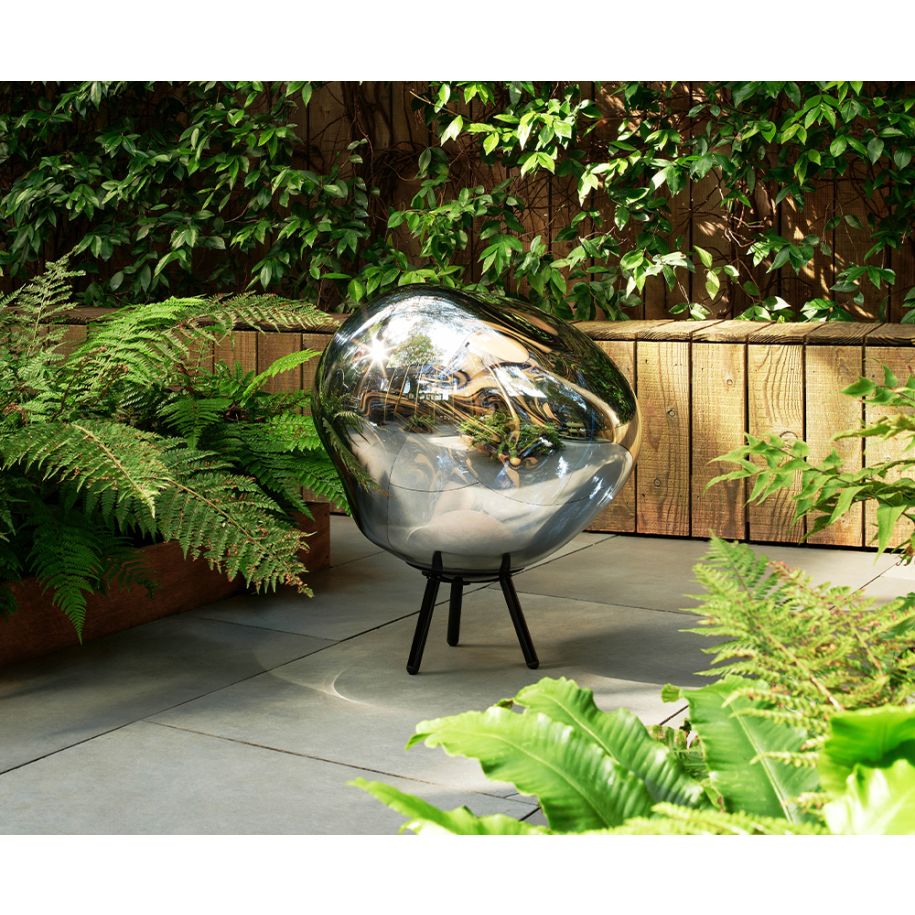 Draagbare lamp LARGE MELT zilver