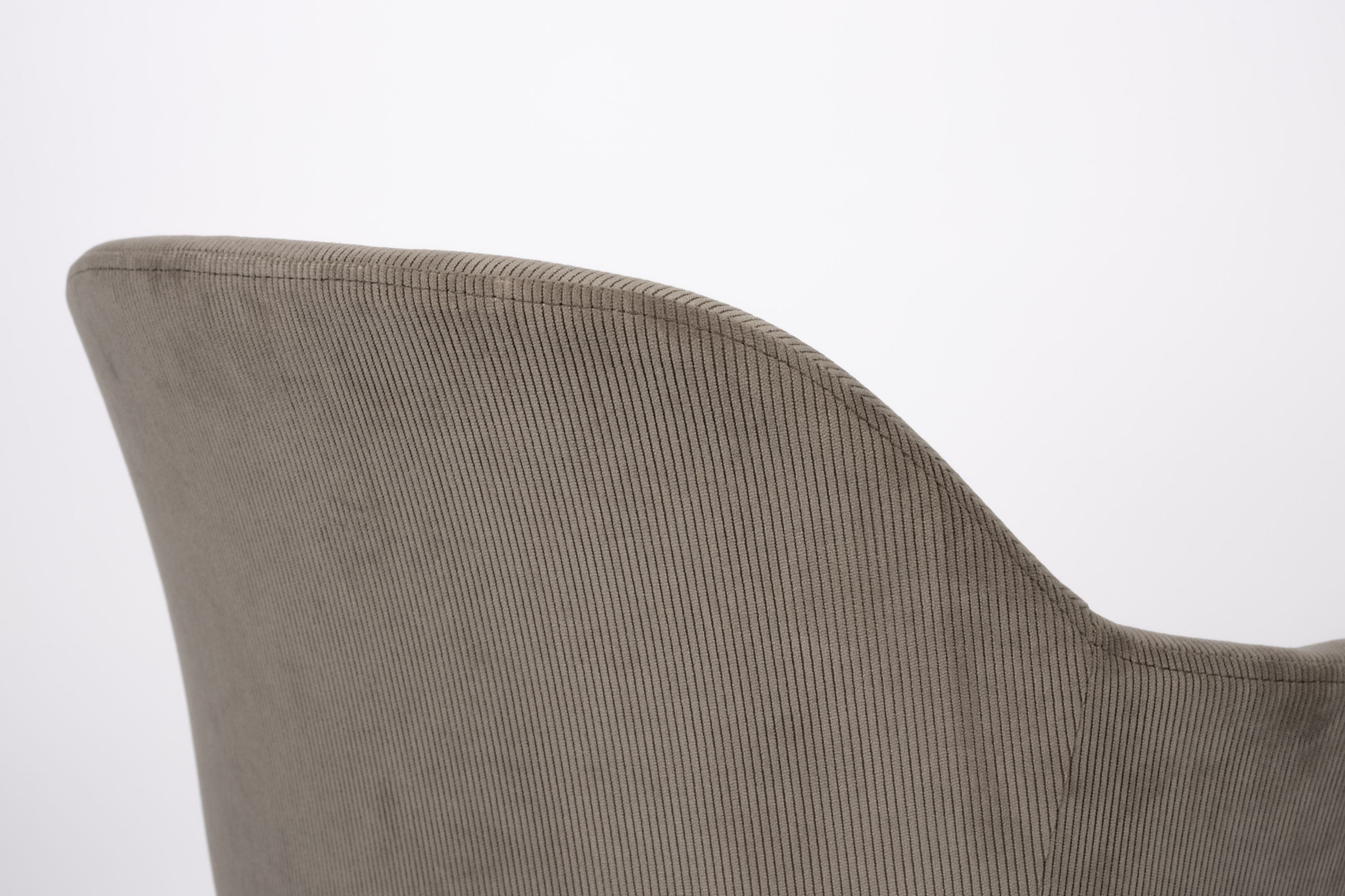 Bureau stoel JUNZO RIB grijs met zwarte basis