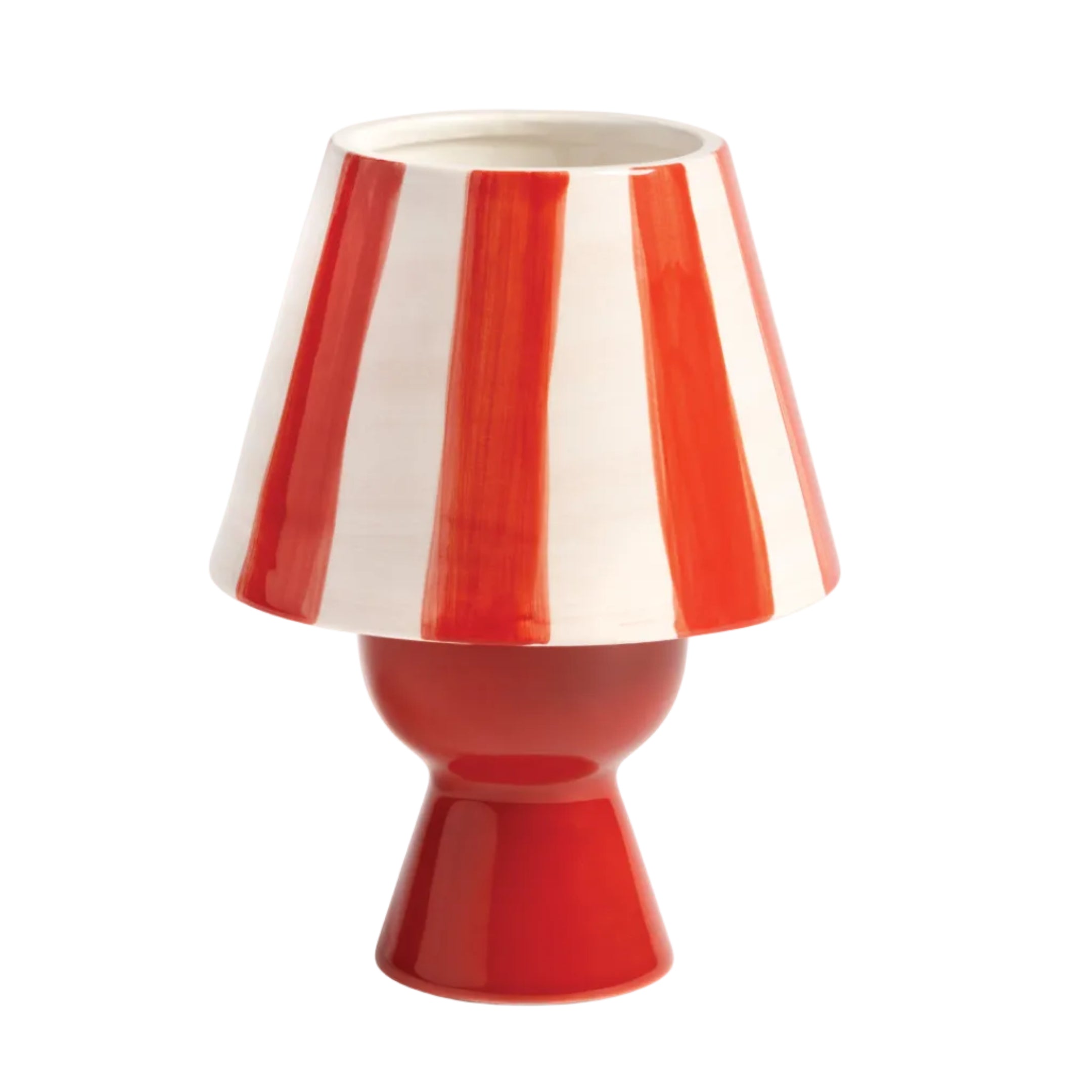 Theelichthouder CANTINE rood met wit