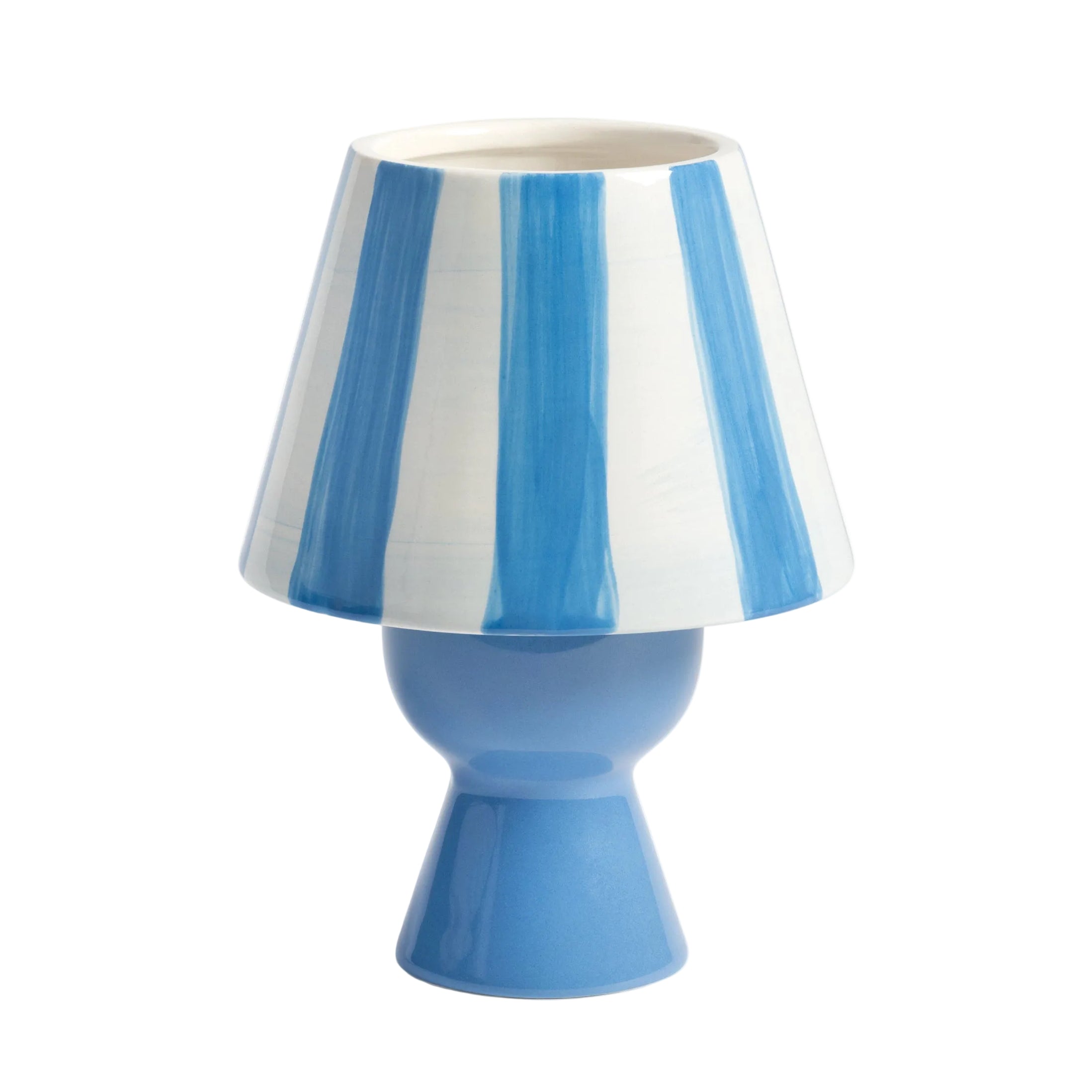 Teelichthalter CANTINE blau mit Weiß