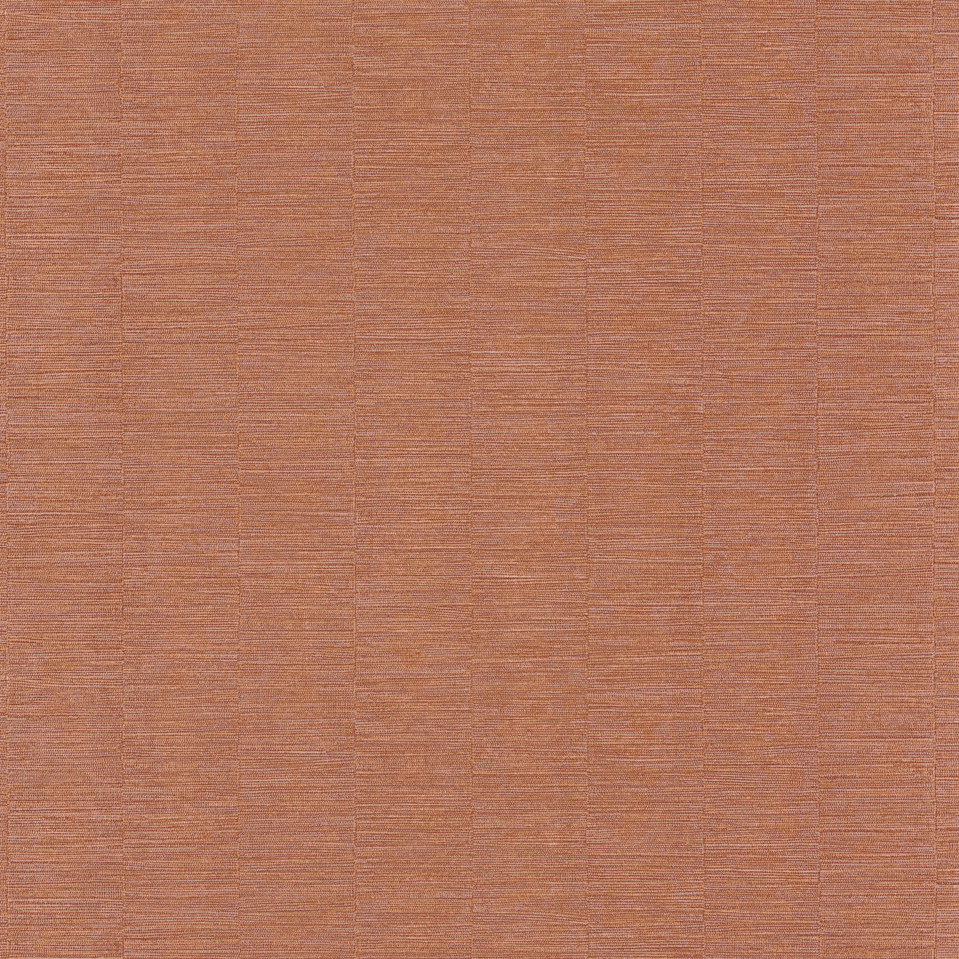 Strukturierte metallische Tapete mit Streifen PLATINUM dunkelorange
