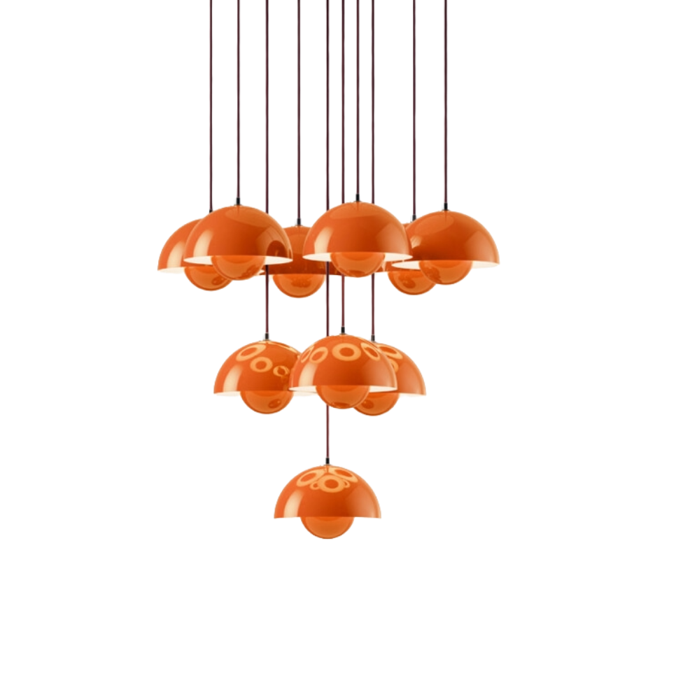 Kroonluchter FLOWERPOT VP10 oranje