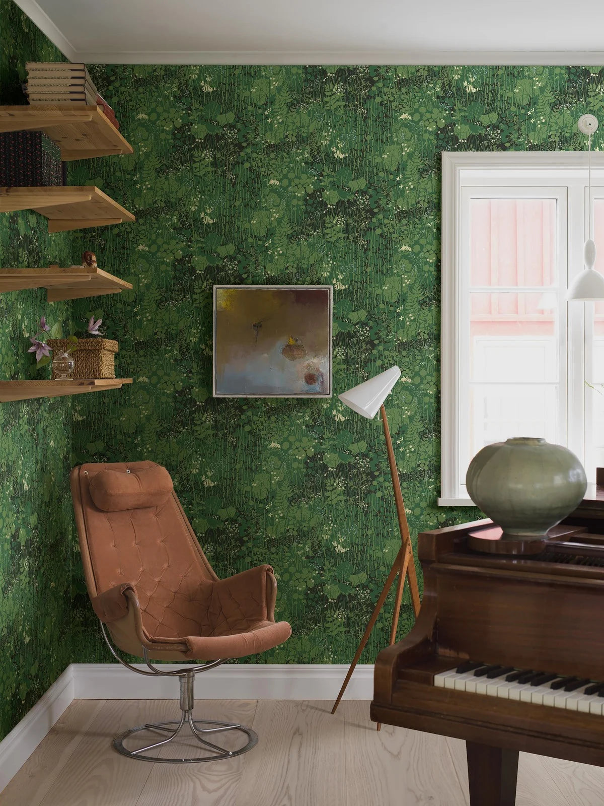 Tapete mit pflanzlichem Blattmotiv DIKESREN grün