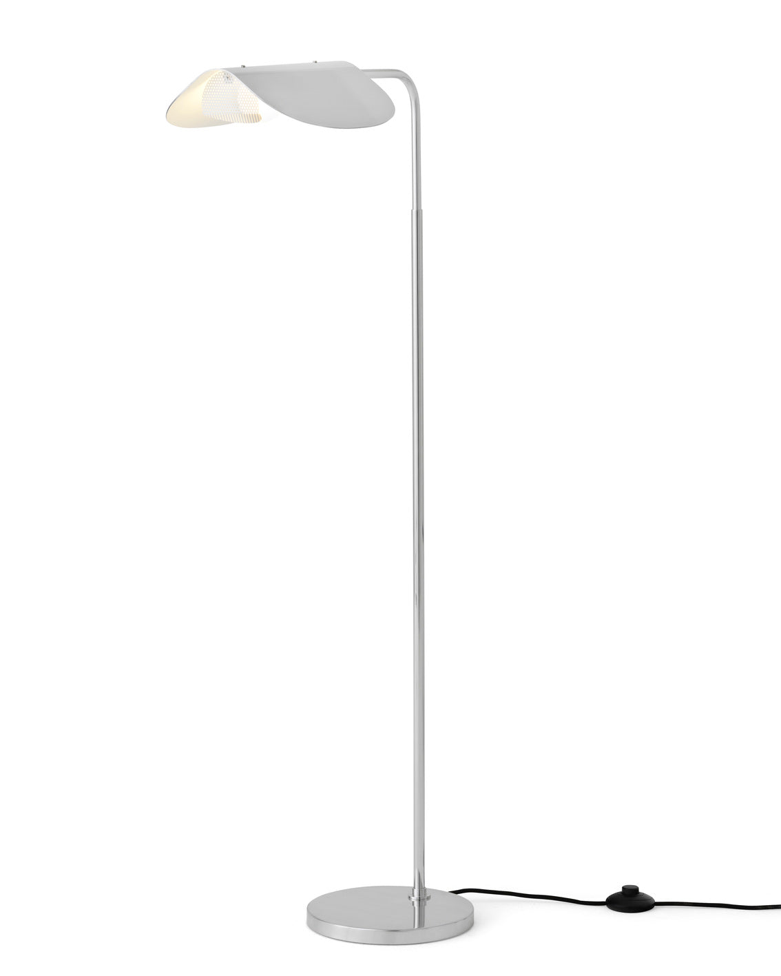 Stehlampe WING aus poliertem Aluminium