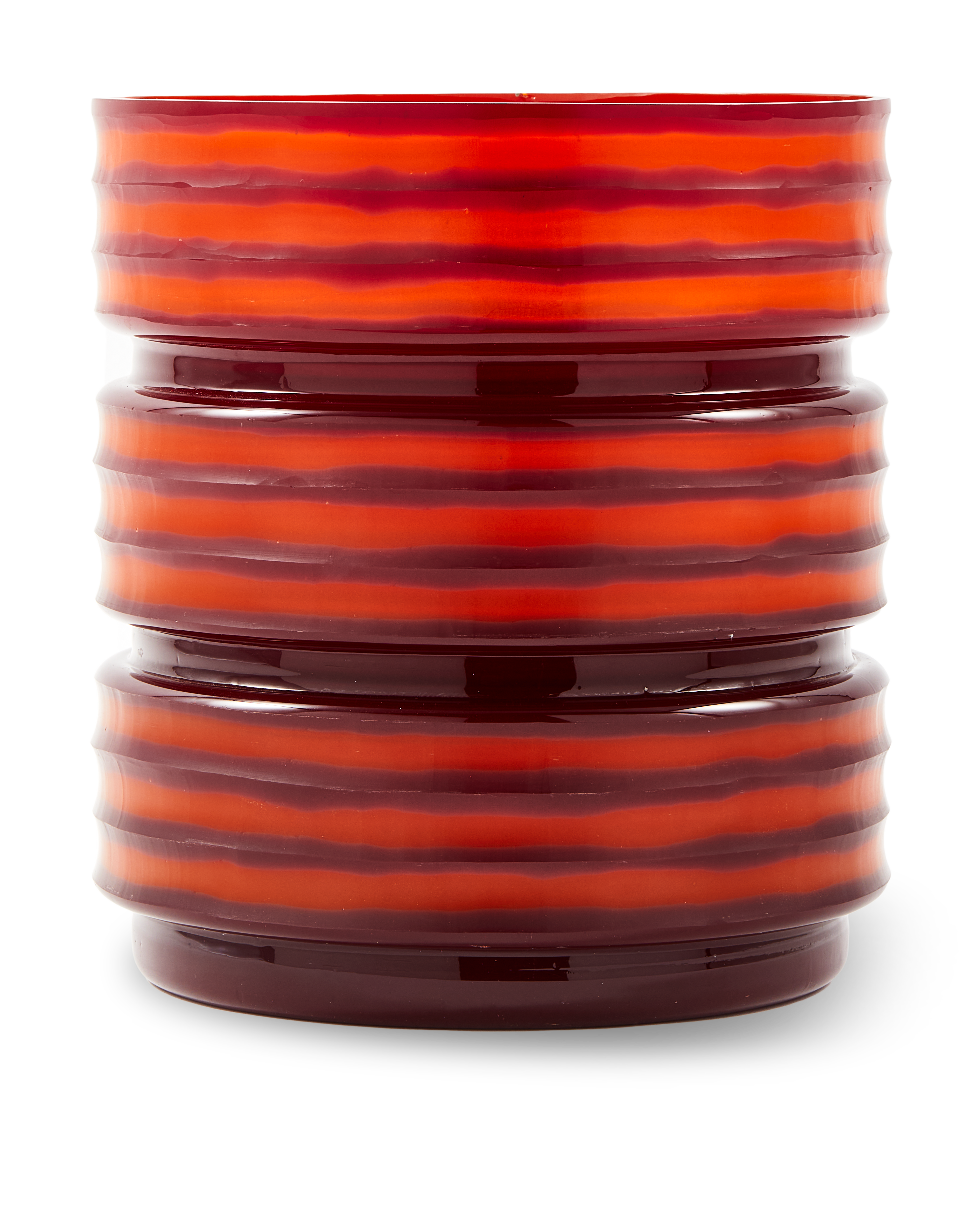 Vase GLASS LAYER rot