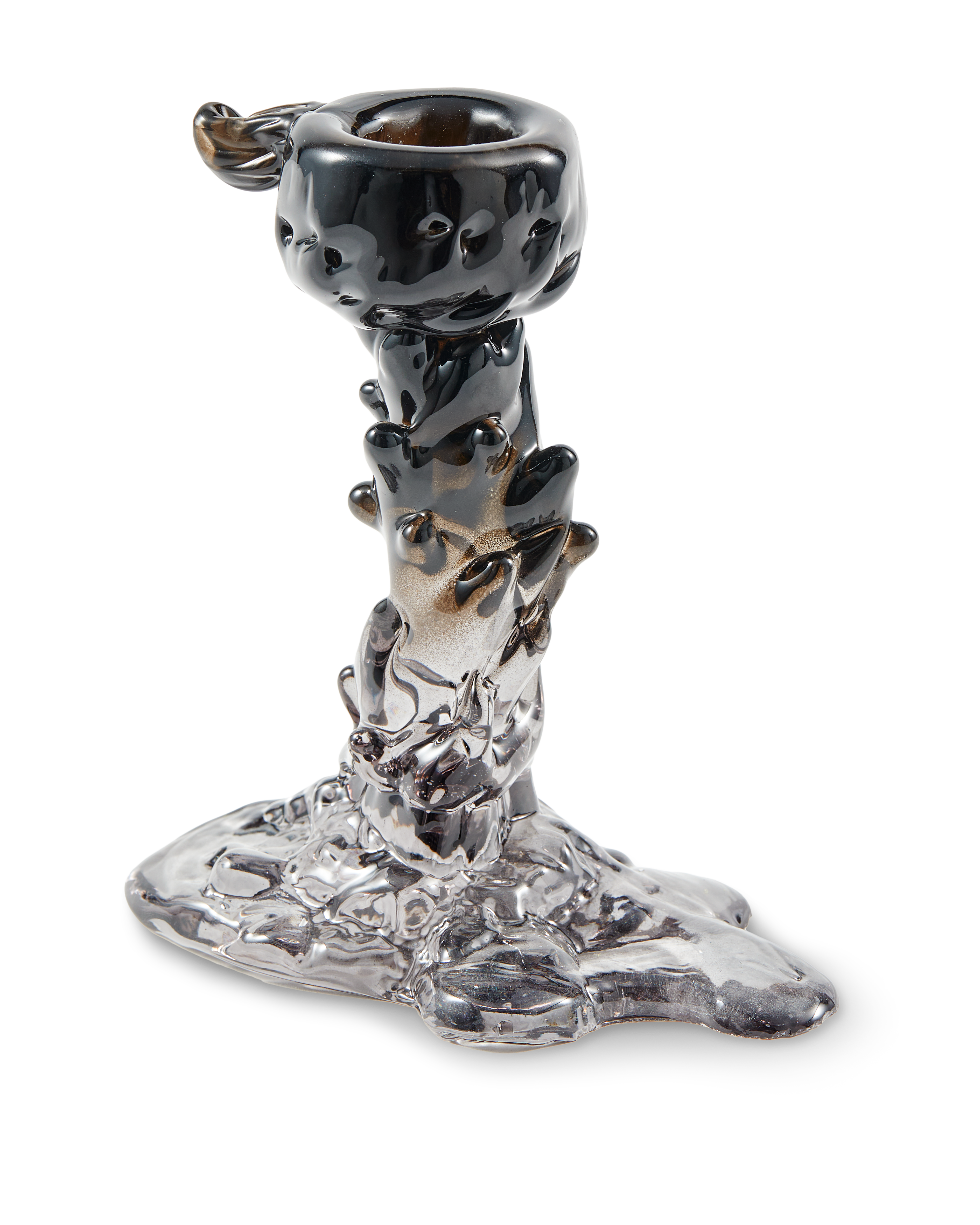 Kaarsenhouder GLAS DRUP zwart