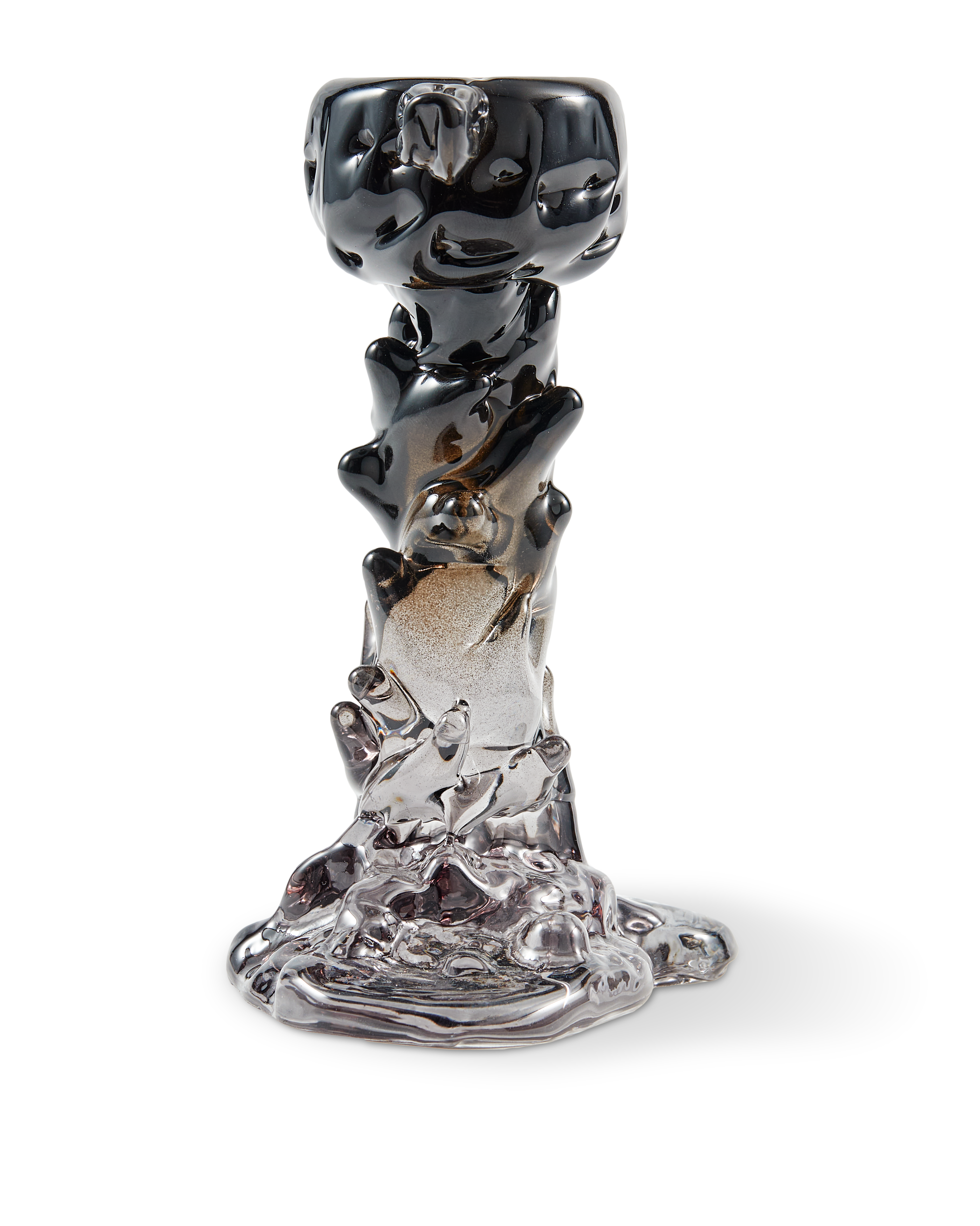 Kaarsenhouder GLAS DRUP zwart