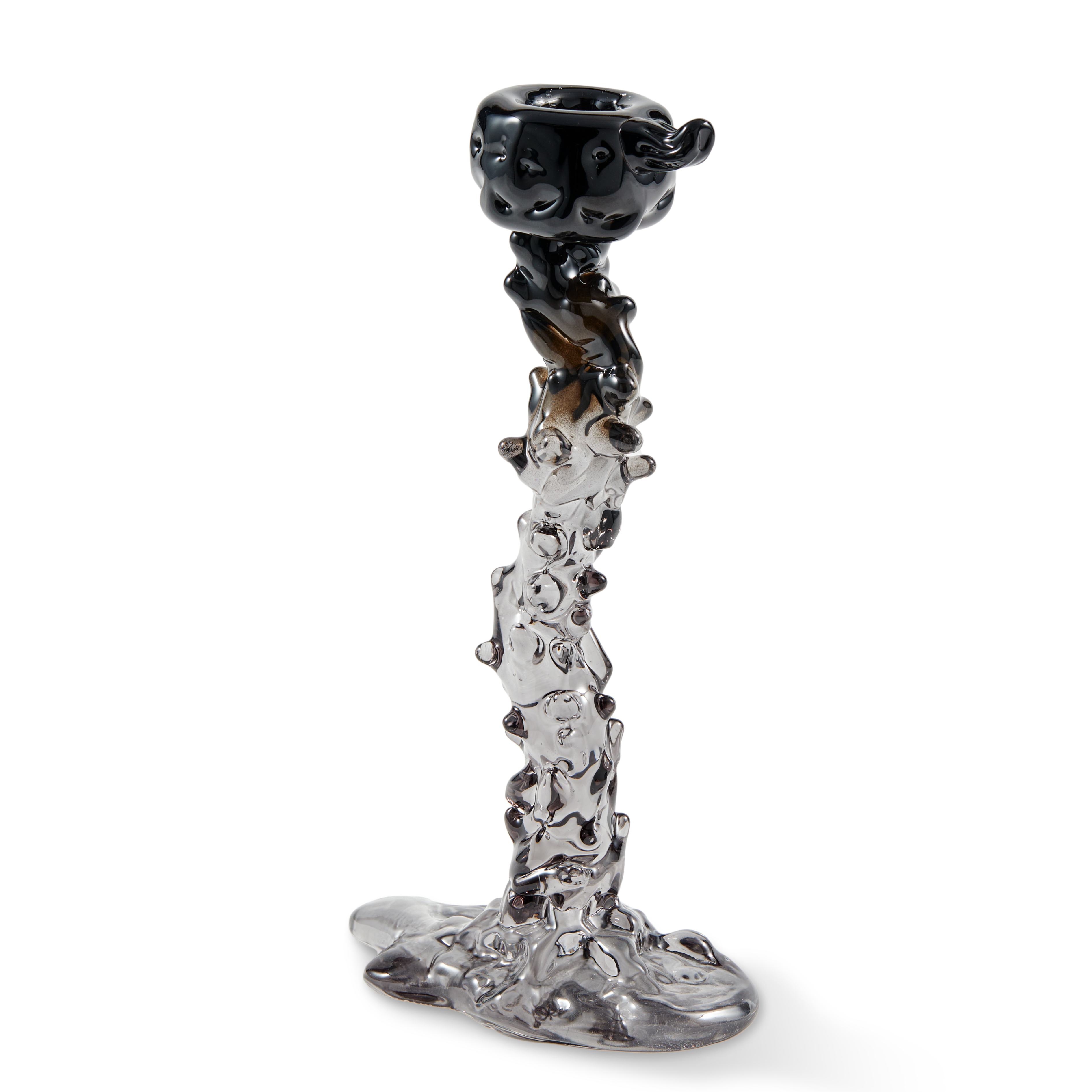 Kaarsenhouder GLAS DRUP zwart