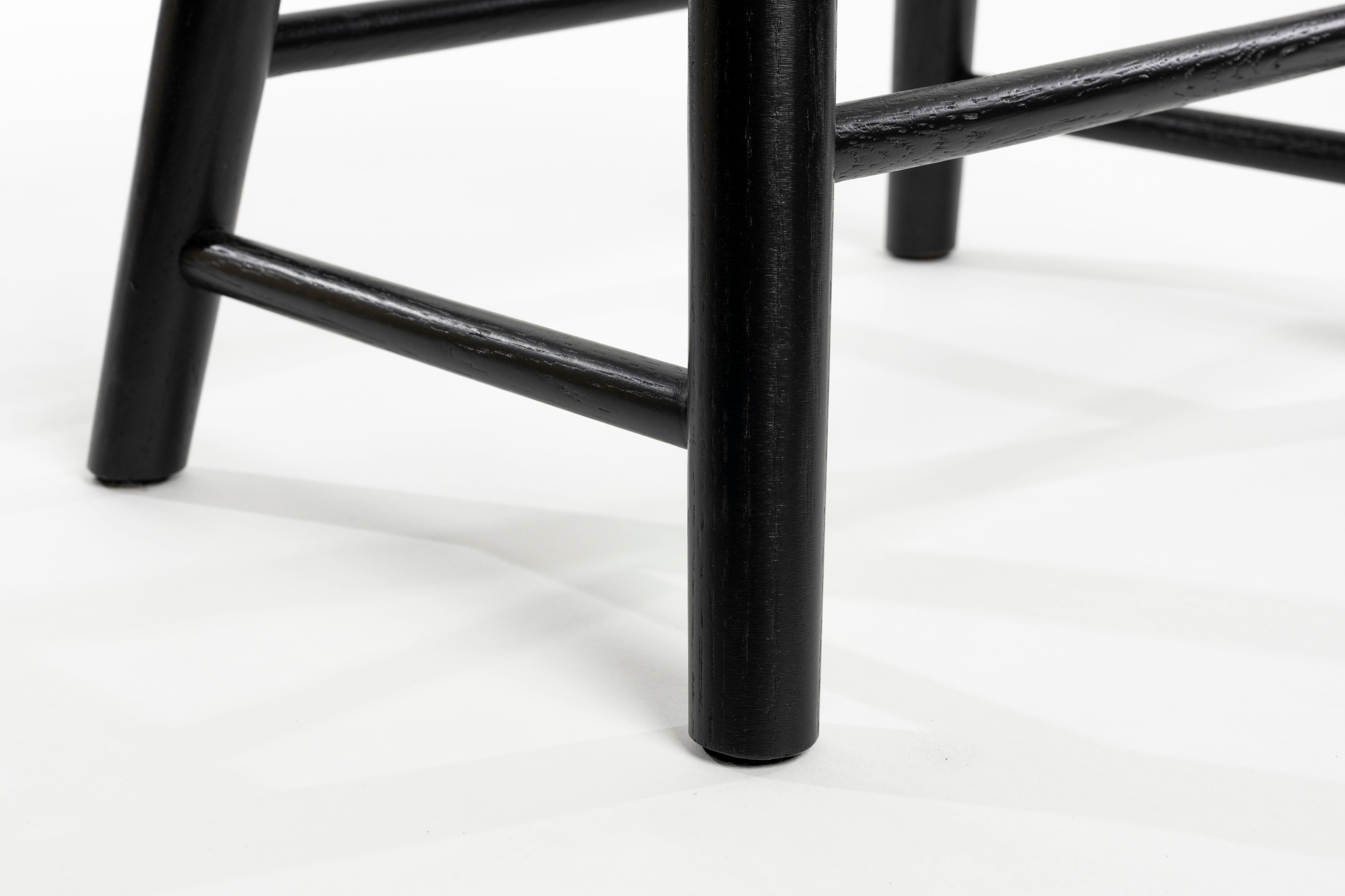 Vander stool black oak wood