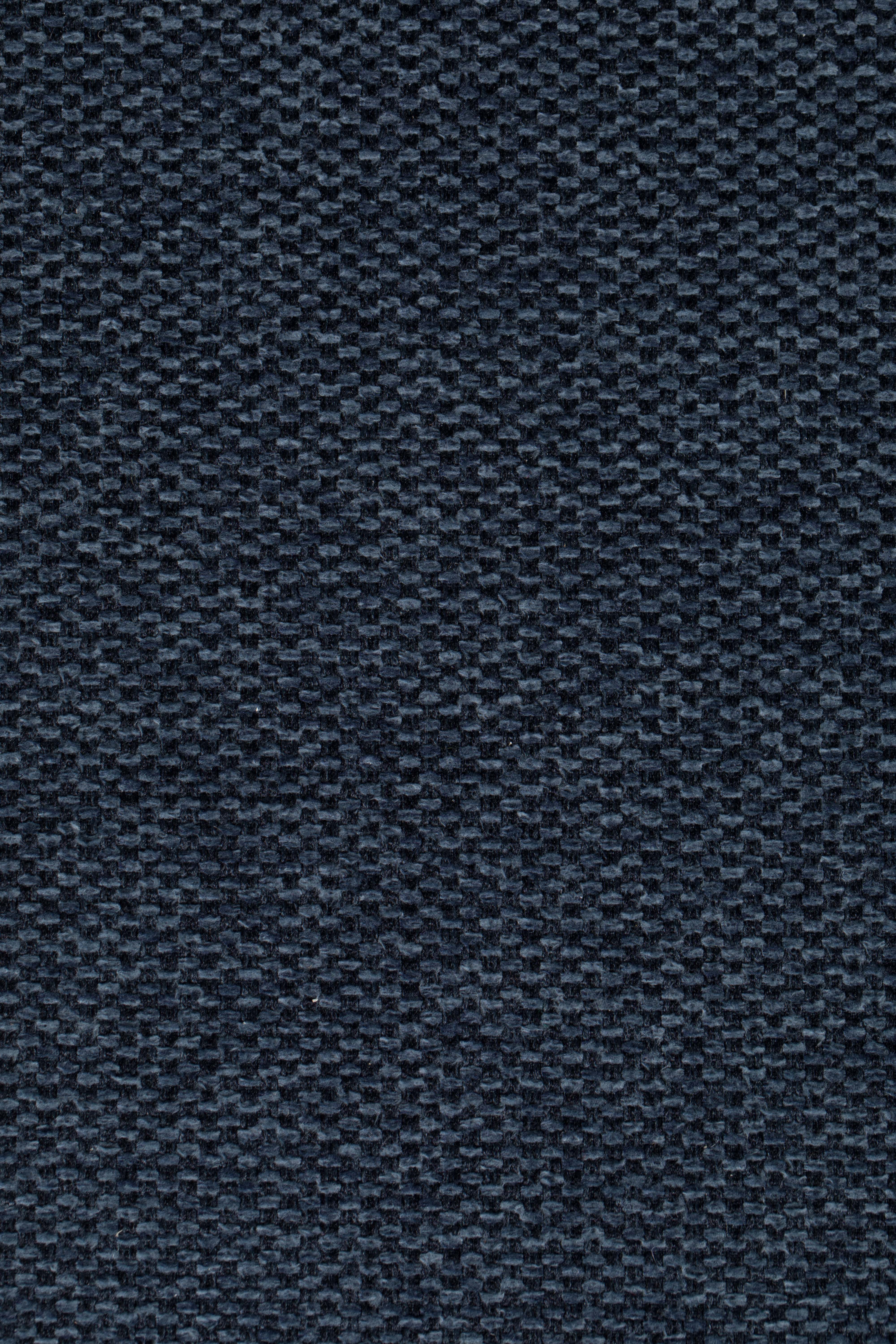 Hocker JOLIEN dunkelblau mit goldenem Fuß