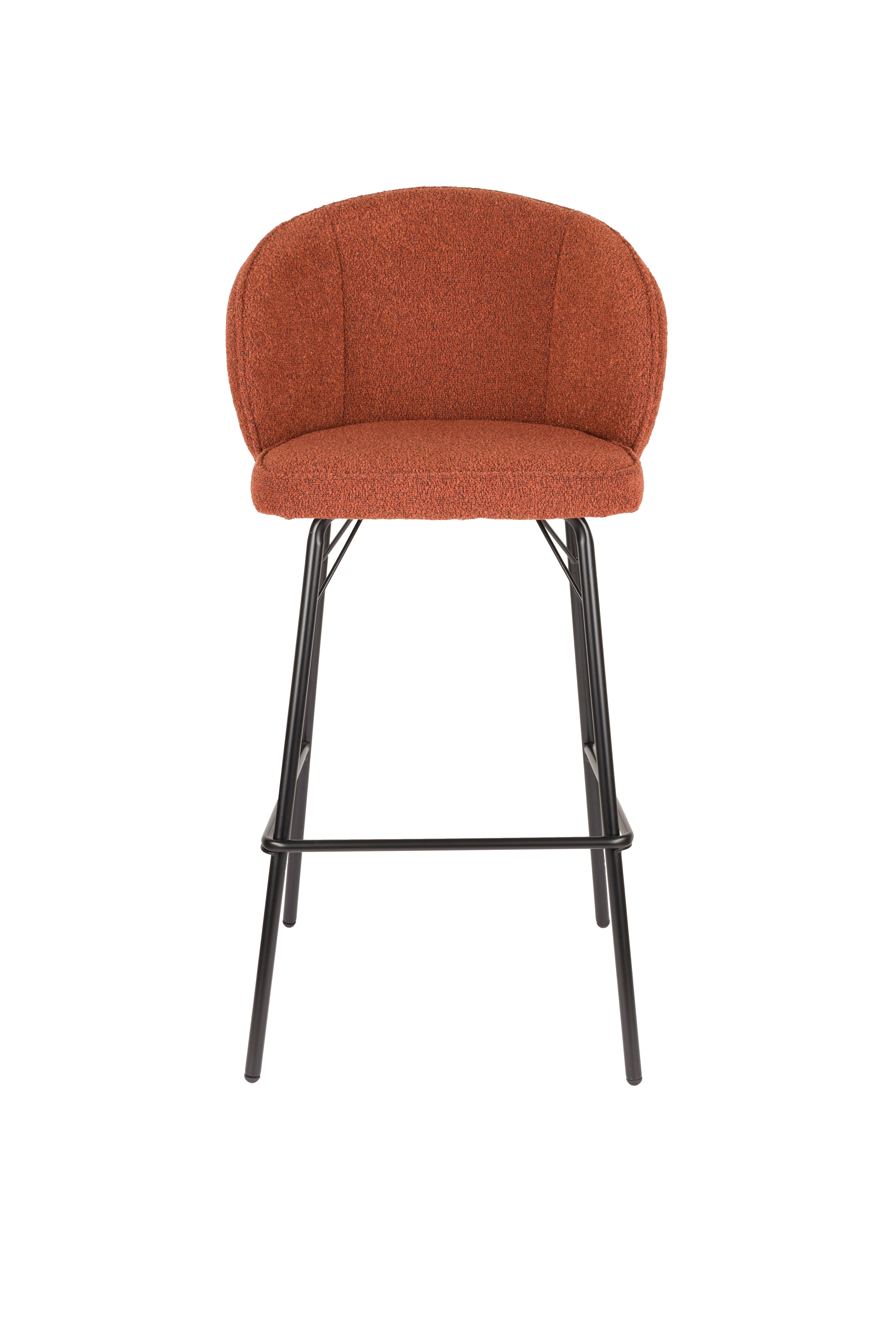 Hocker JOA terracotta met zwarte basis