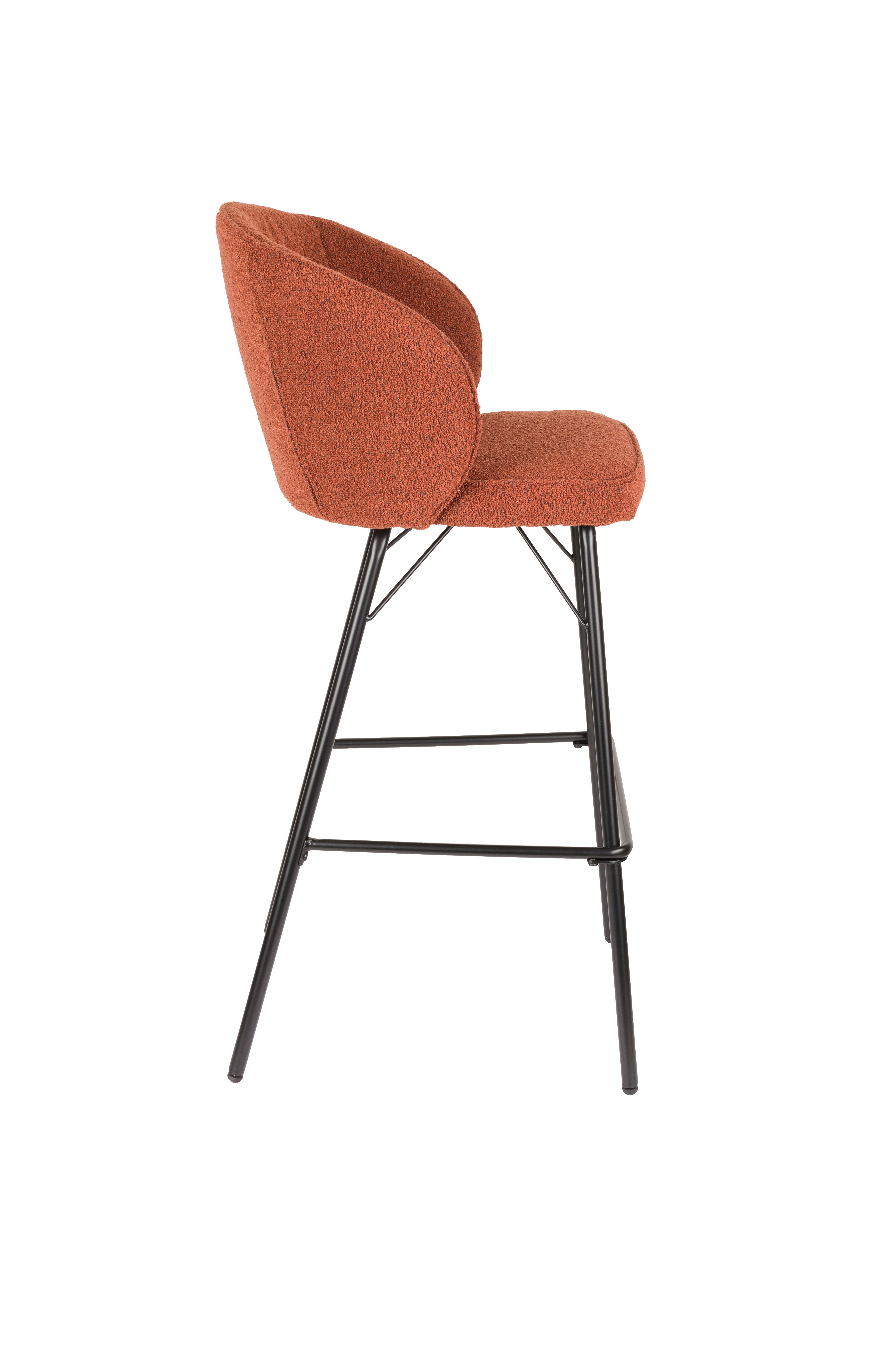 Hocker JOA terracotta met zwarte basis