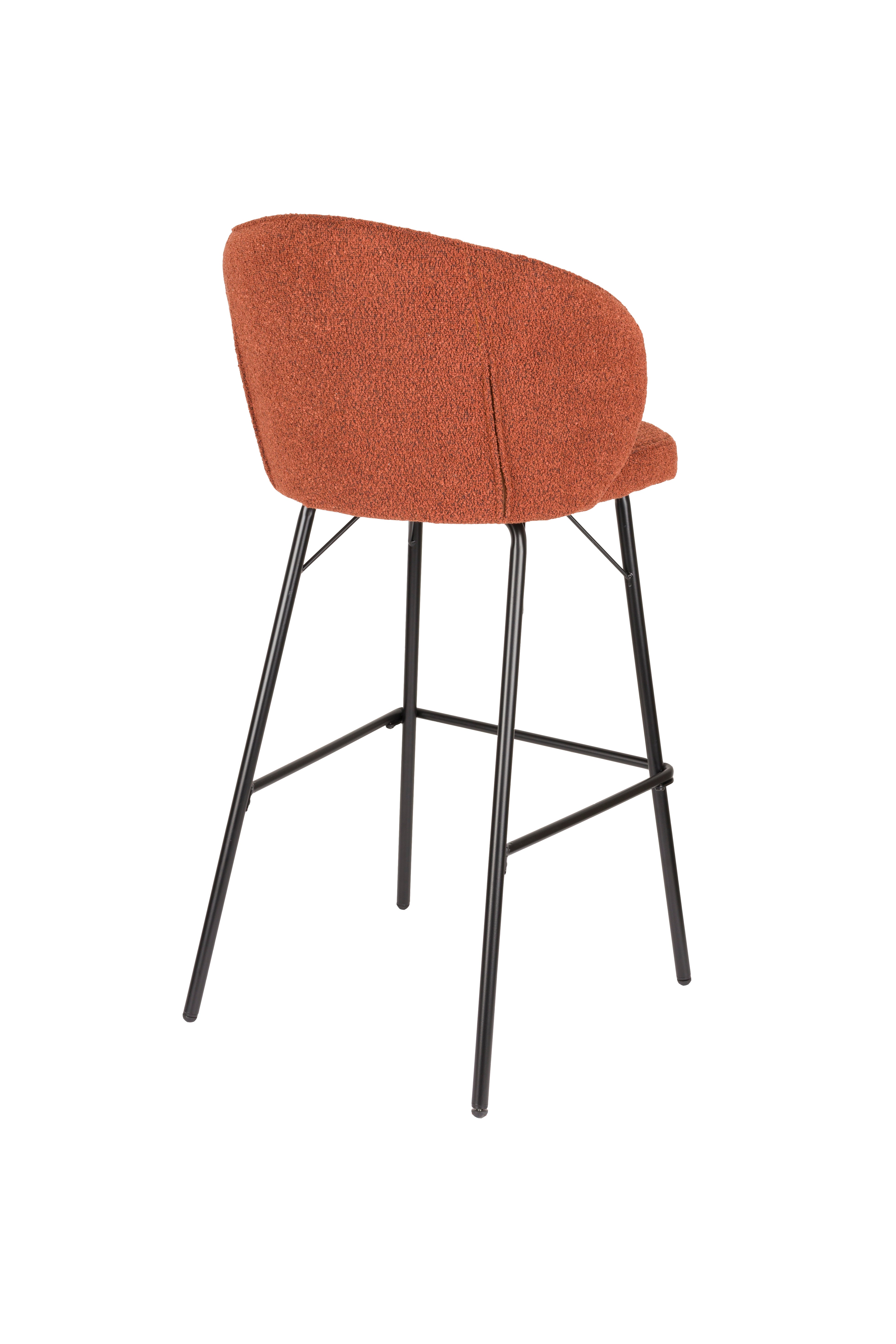 Hocker JOA terracotta met zwarte basis