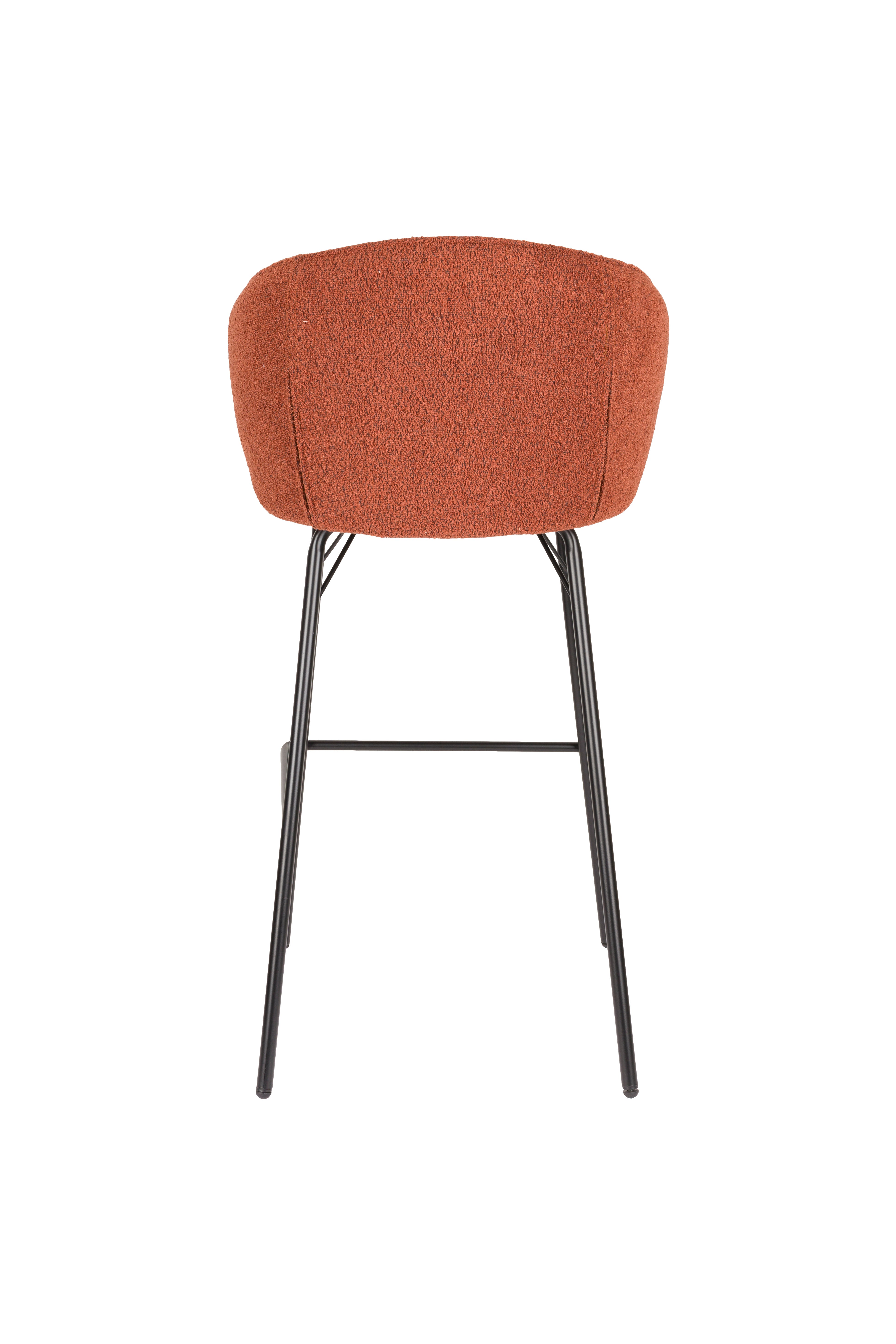 Hocker JOA terracotta met zwarte basis