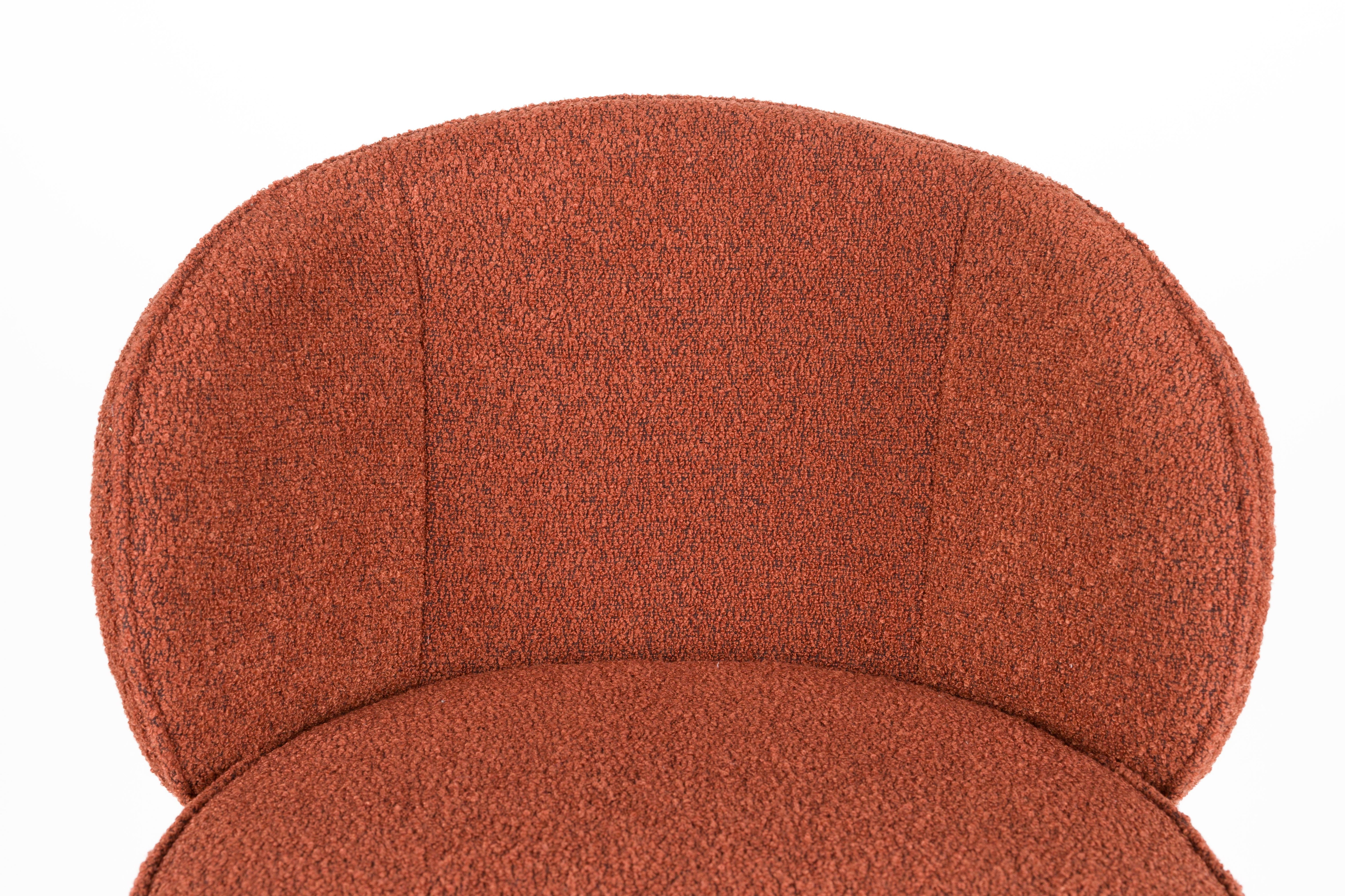 Hocker JOA terracotta met zwarte basis