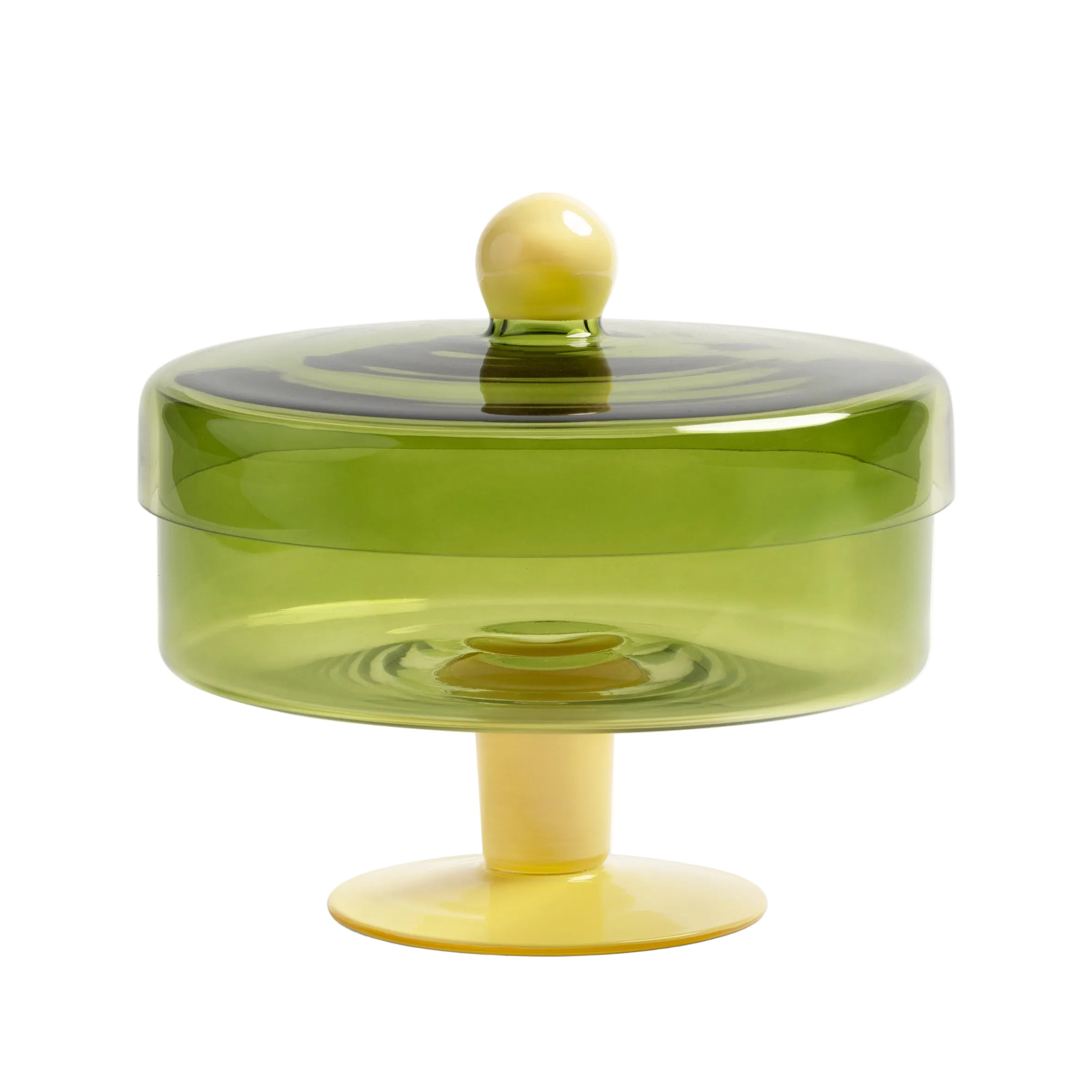 Duo Green and Yellow Bowl with Lid