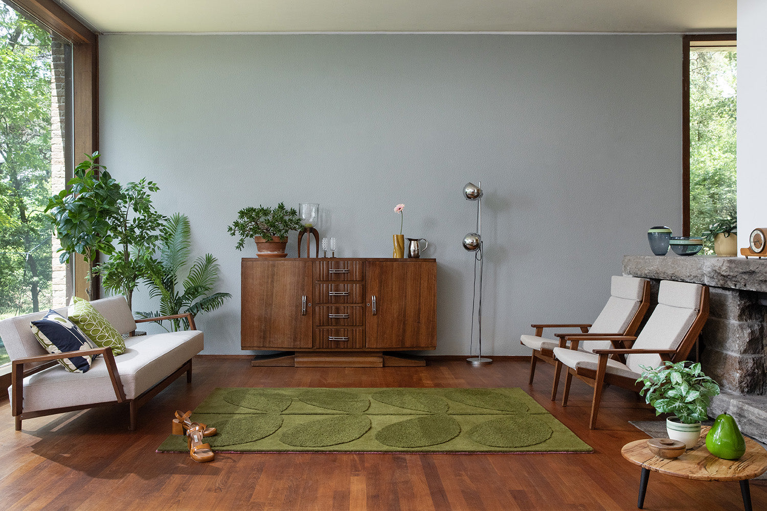 Vloerkleed SOLID STEM VARS groen