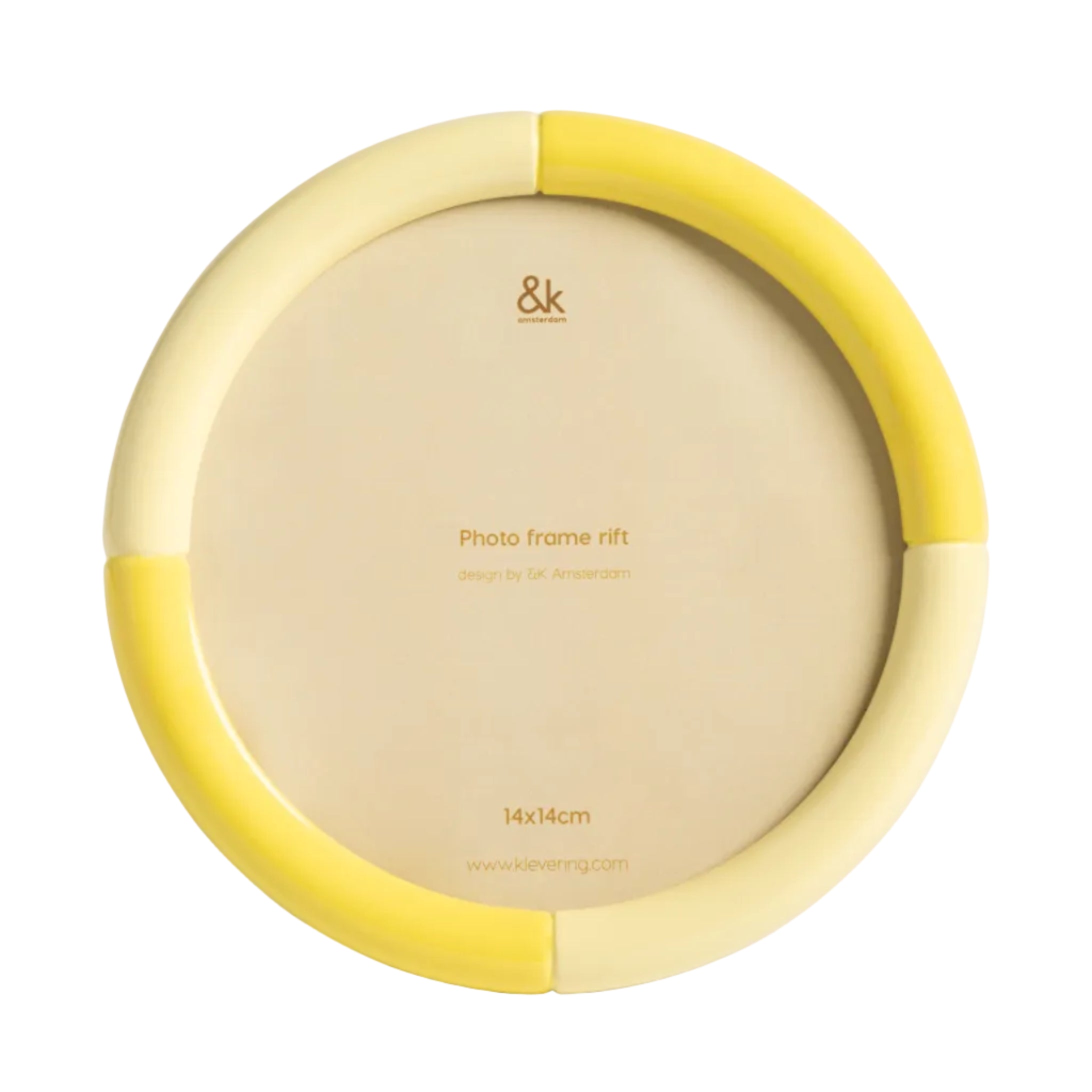 RIFT ROUND photo frame yellow
