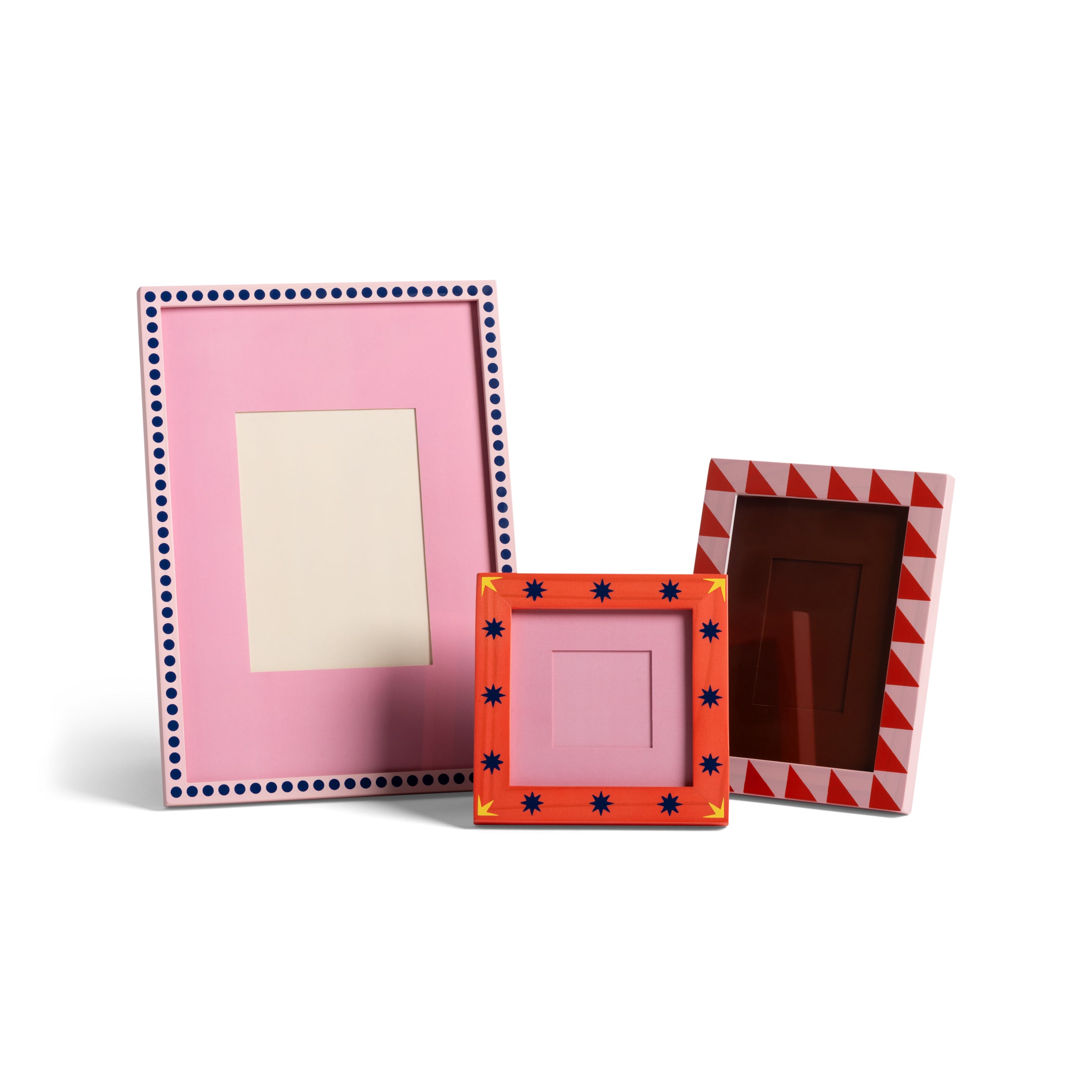 PATCH photo frame orange with pink and blue