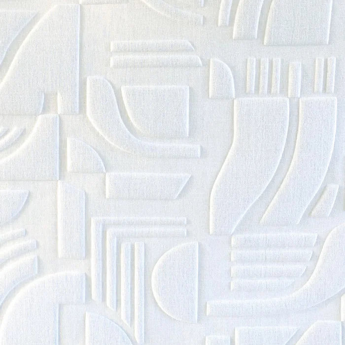 Structuurtapijt met geometrisch patroon LINSOLITE - BLANC wit