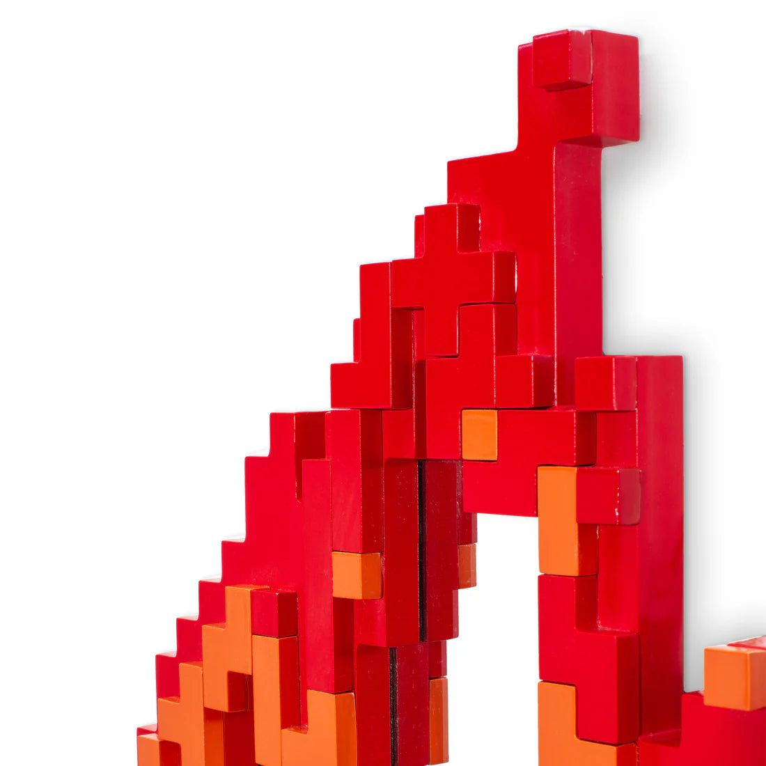 Pixelspiegel - rote Flamme