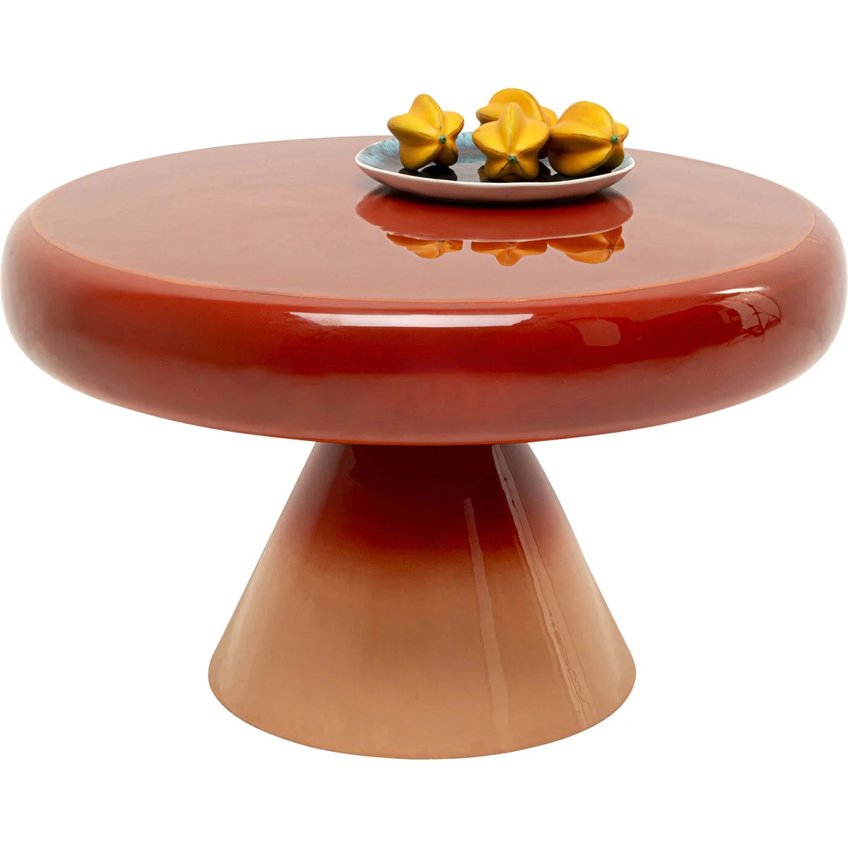 Rode RICI salontafel met oranje