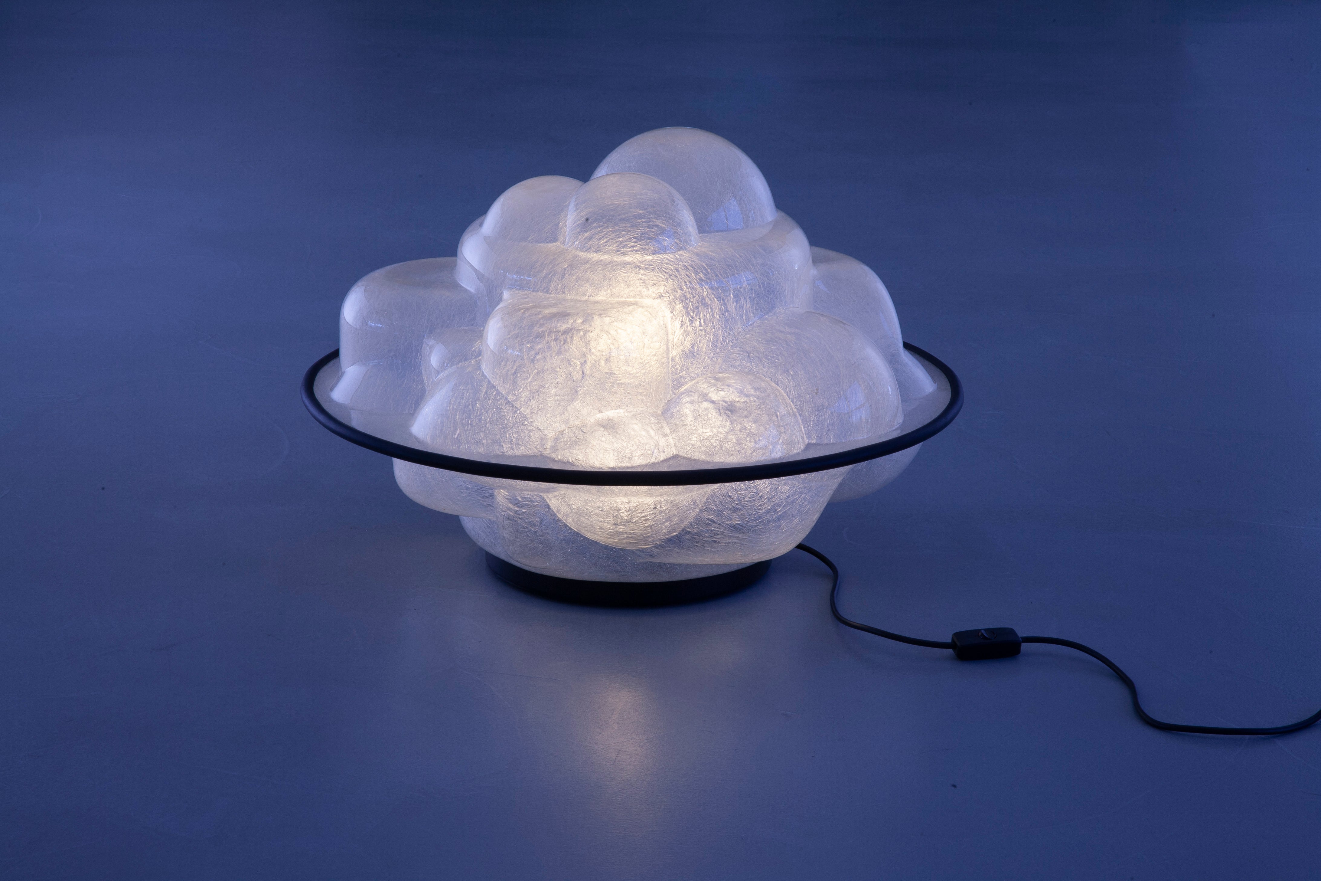 Transparante tafellamp PROFITEROLLE met zwart