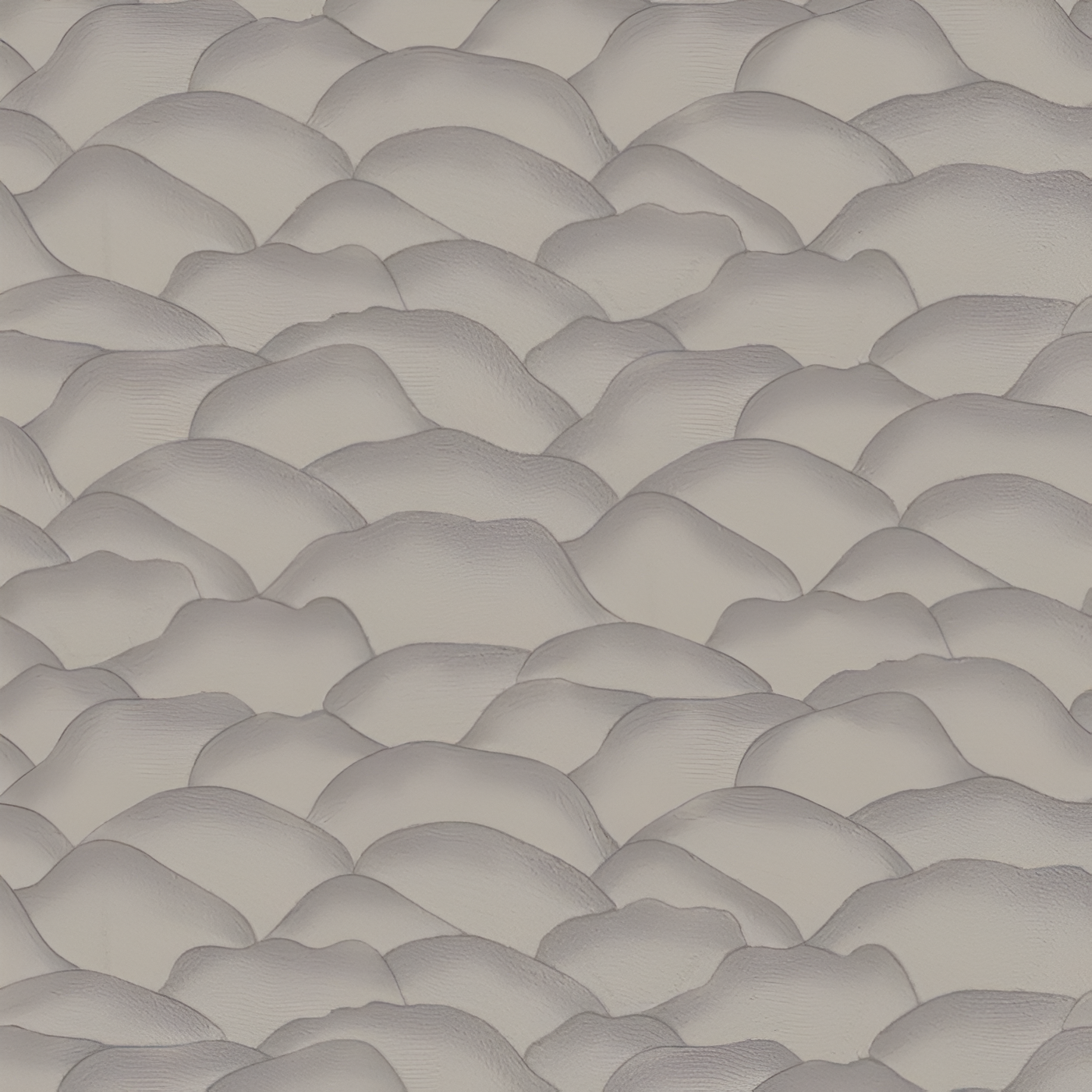 Textured wallpaper resembling fabric with an abstract wave pattern ONDULA gray
