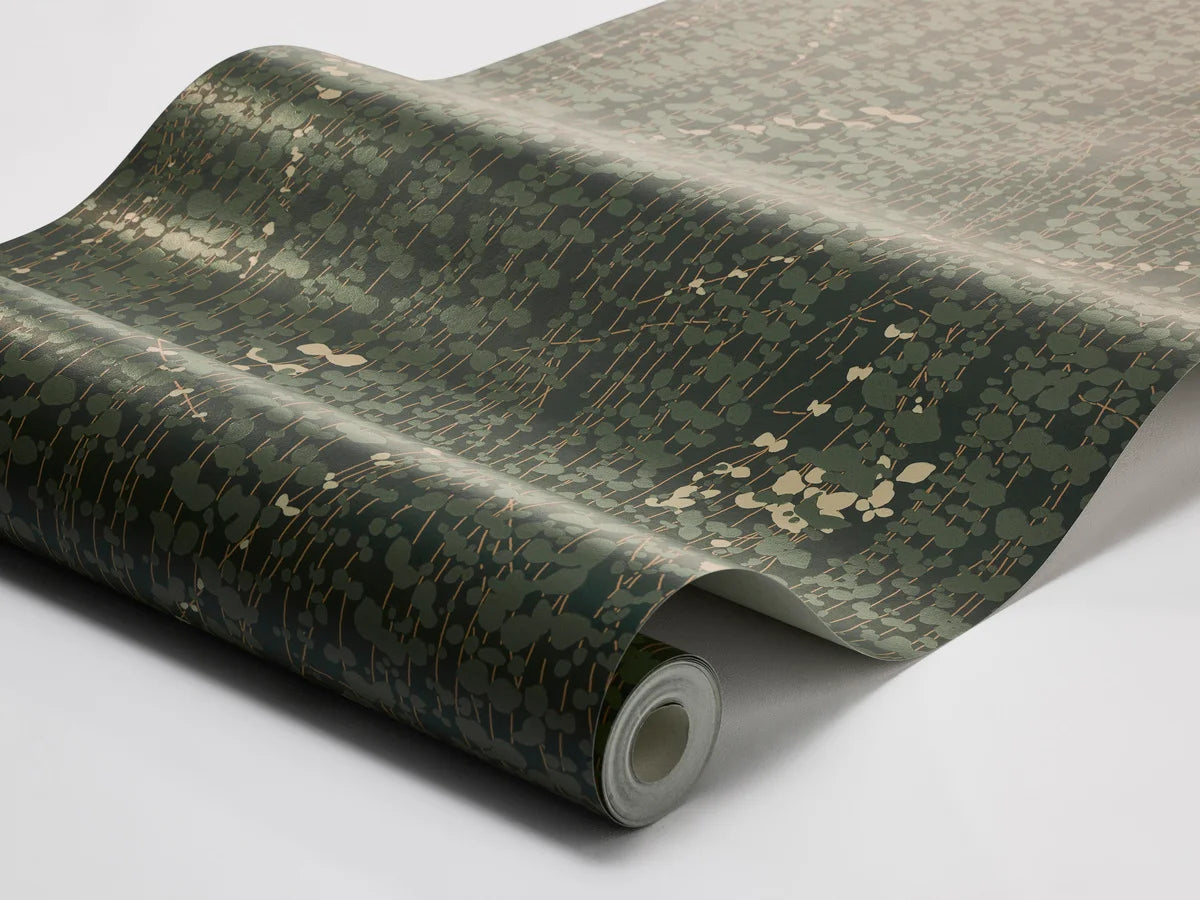 Green Leaf Patterned Wallpaper RANKE