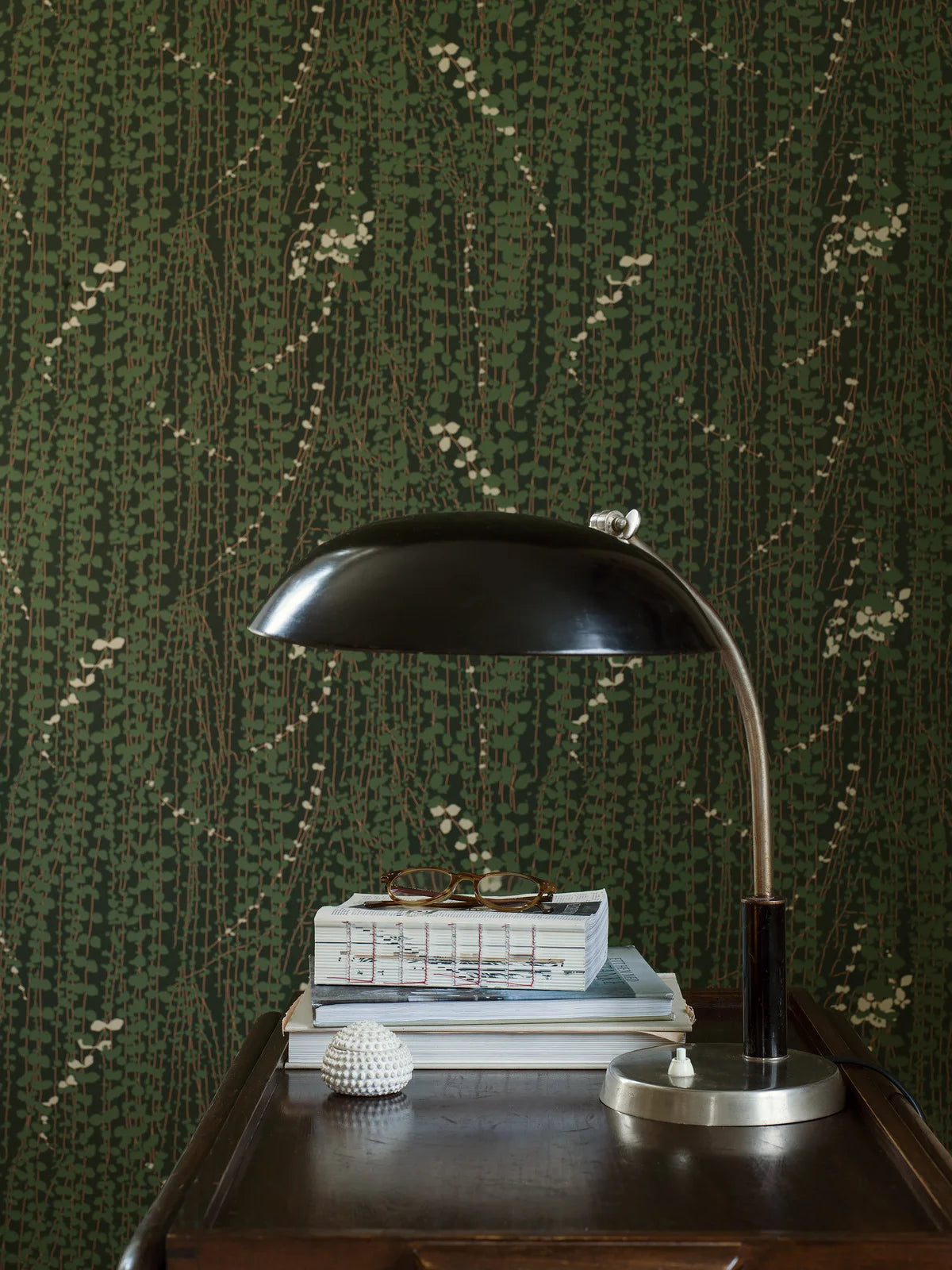 Green Leaf Patterned Wallpaper RANKE