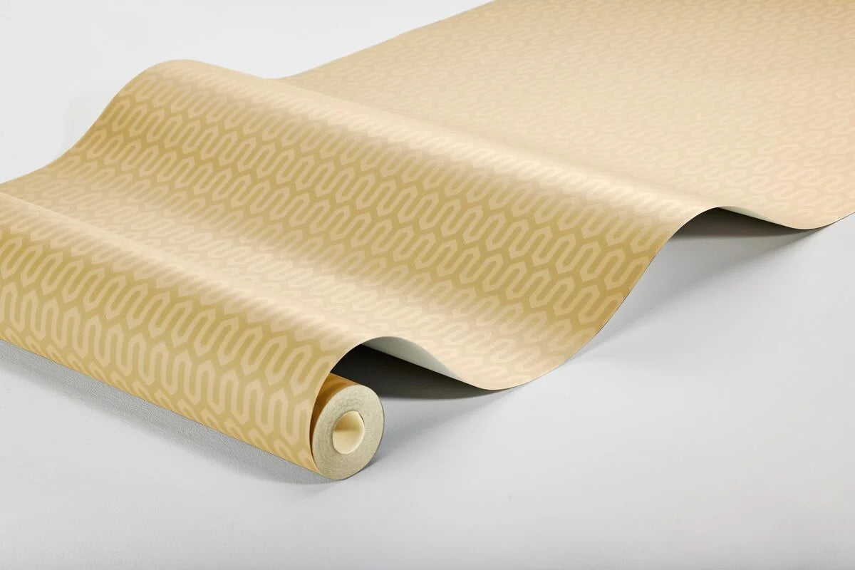 Vlies-Tapete mit geometrischem Muster YPSILON gelb