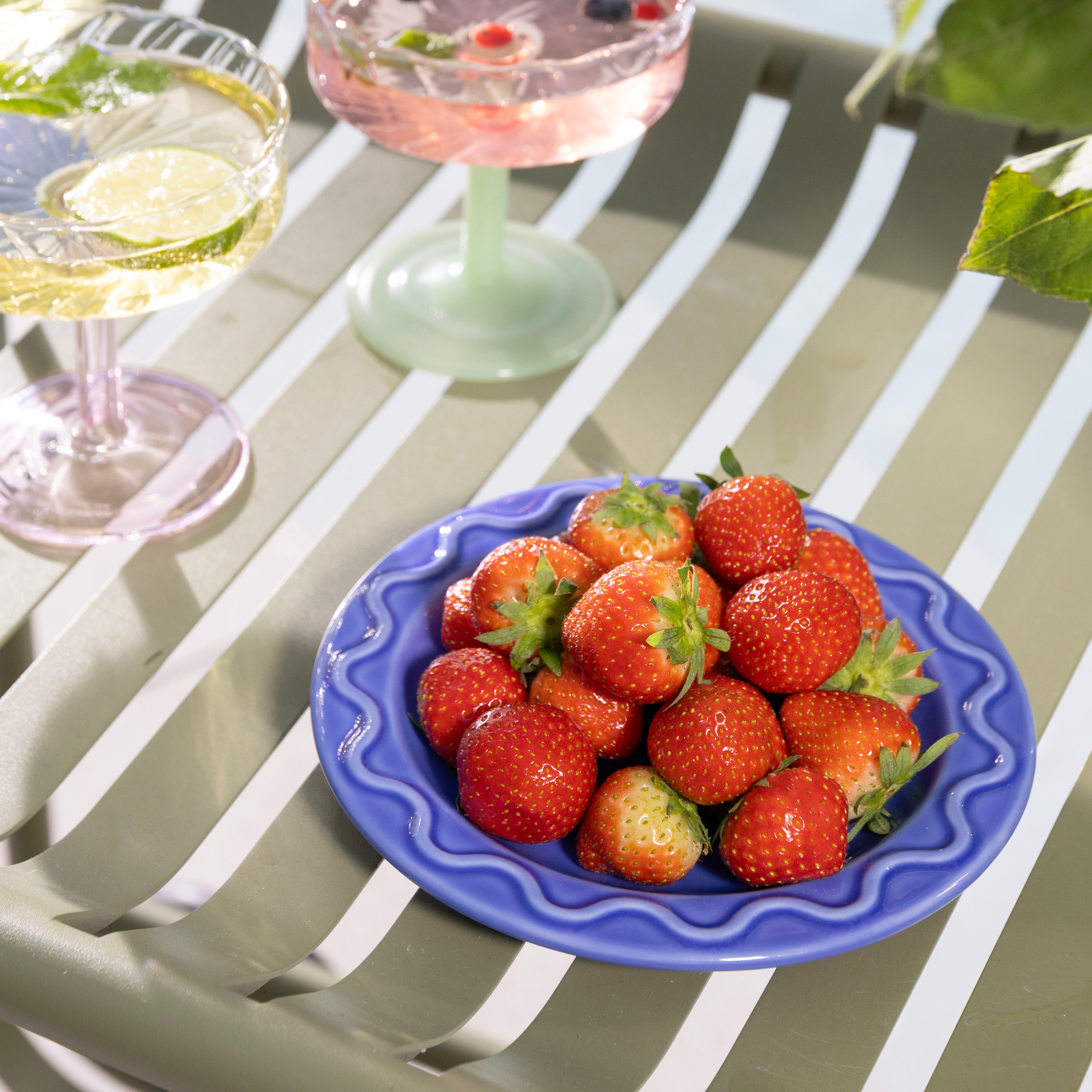 Set van glazen wijnglazen TWIRL roze