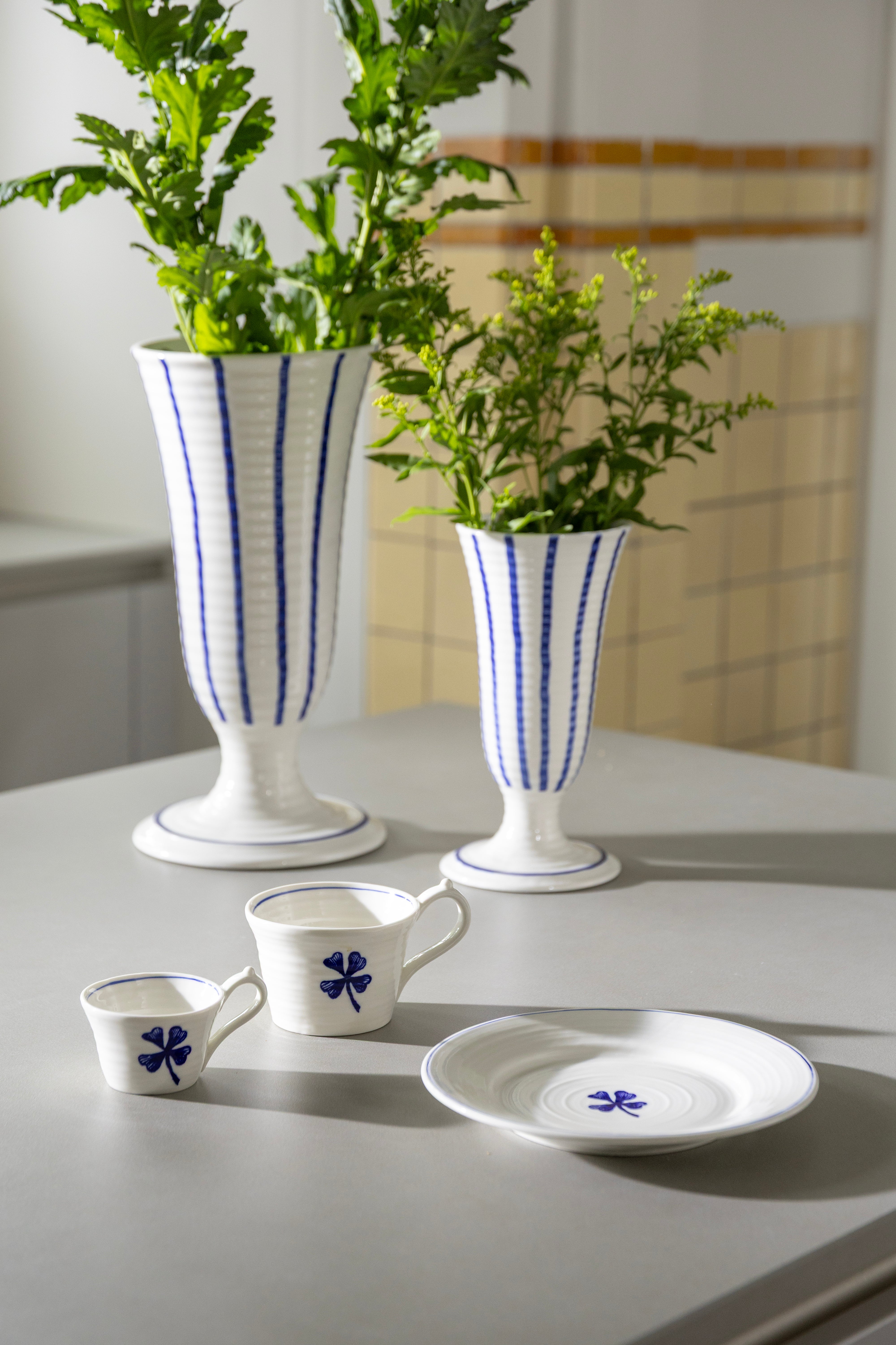 Vaas ANOUK LILIUM wit met blauw