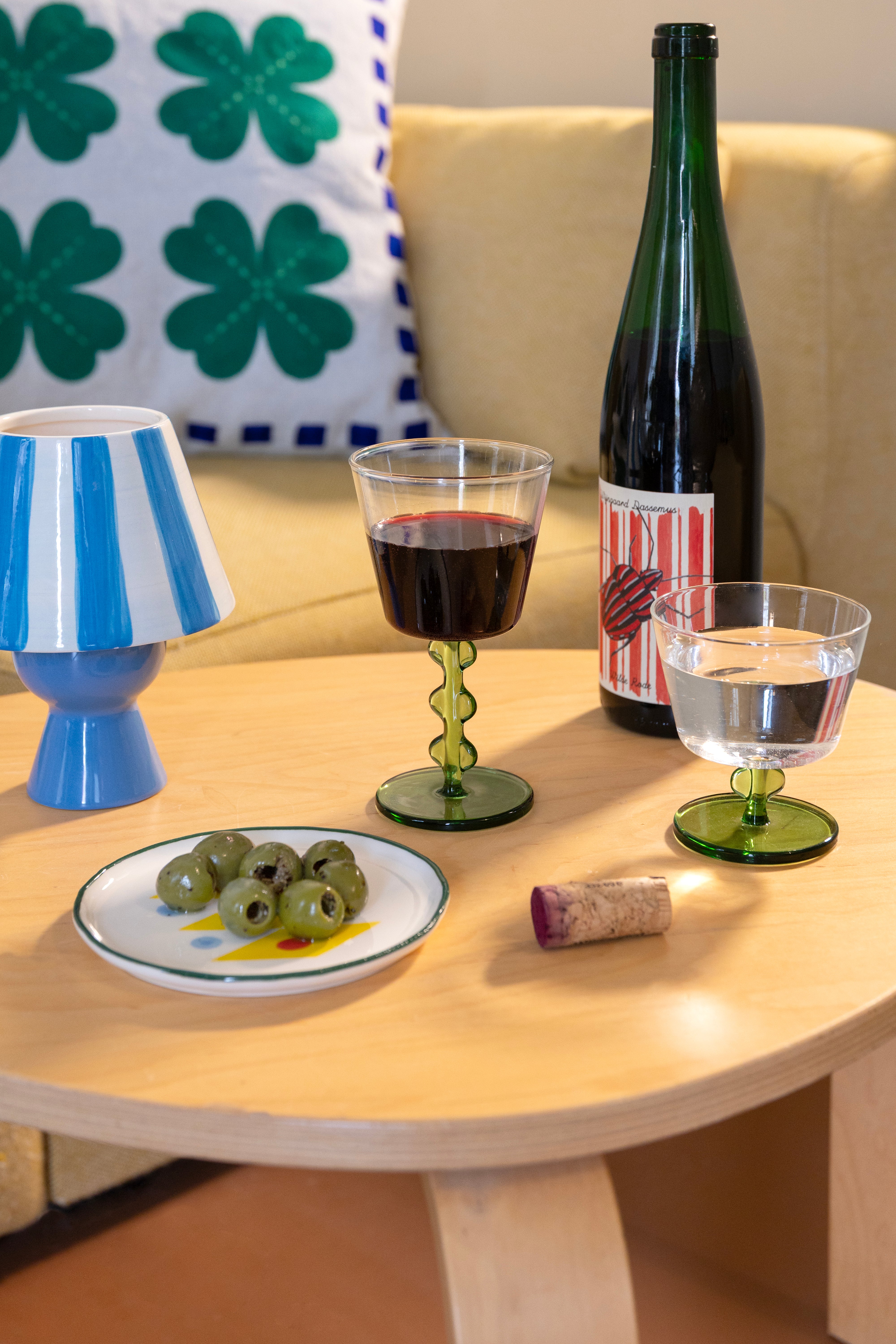 Set glazen voor water PETAL groen